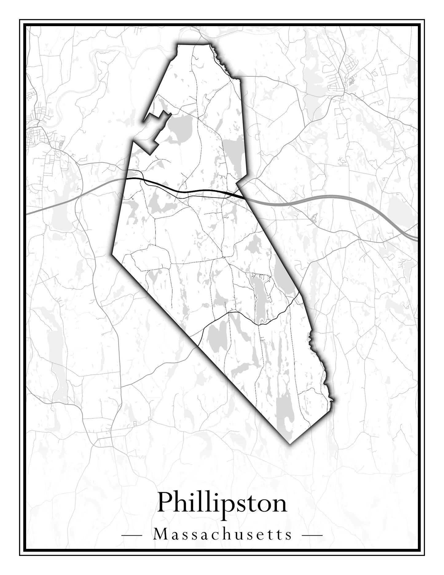 Massachusetts Towns - Street Map (Peru - Pittsfield)