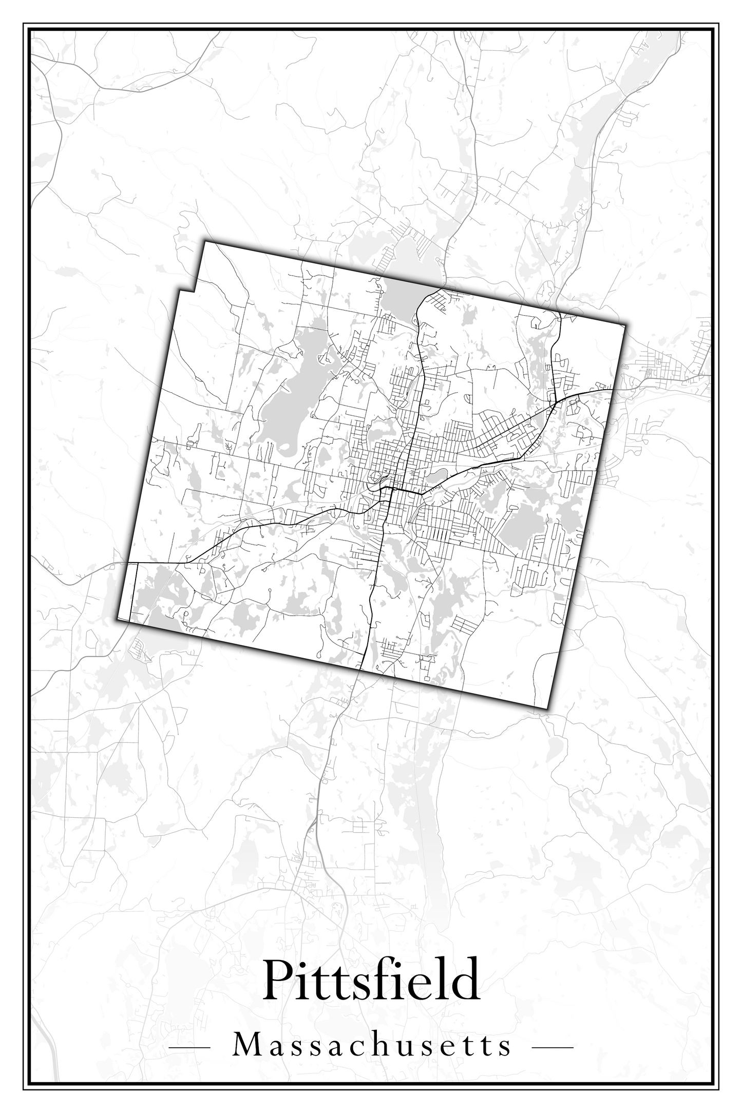 Massachusetts Towns - Street Map (Peru - Pittsfield)