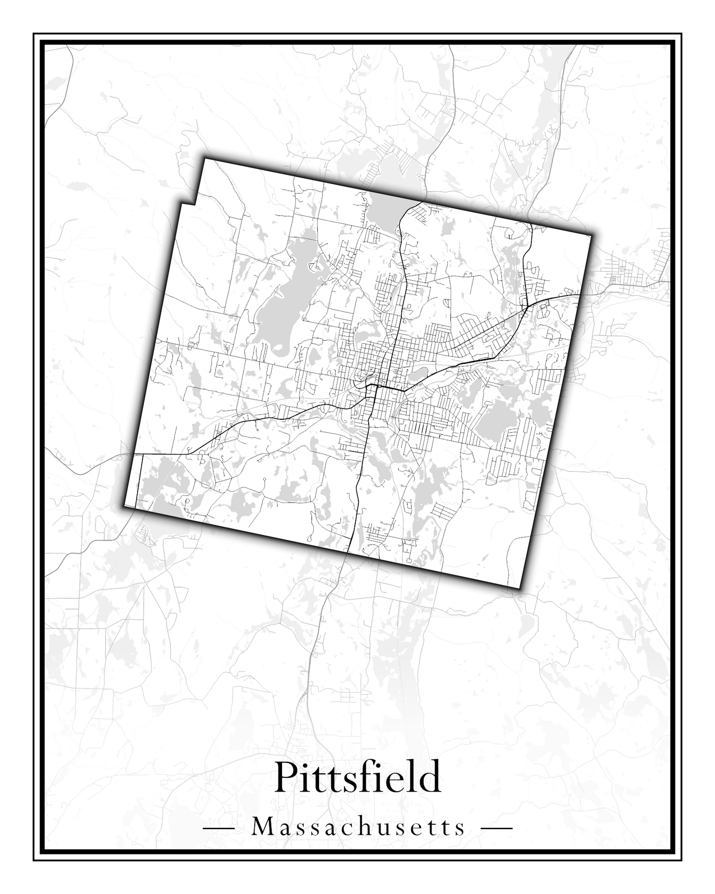 Massachusetts Towns - Street Map (Peru - Pittsfield)