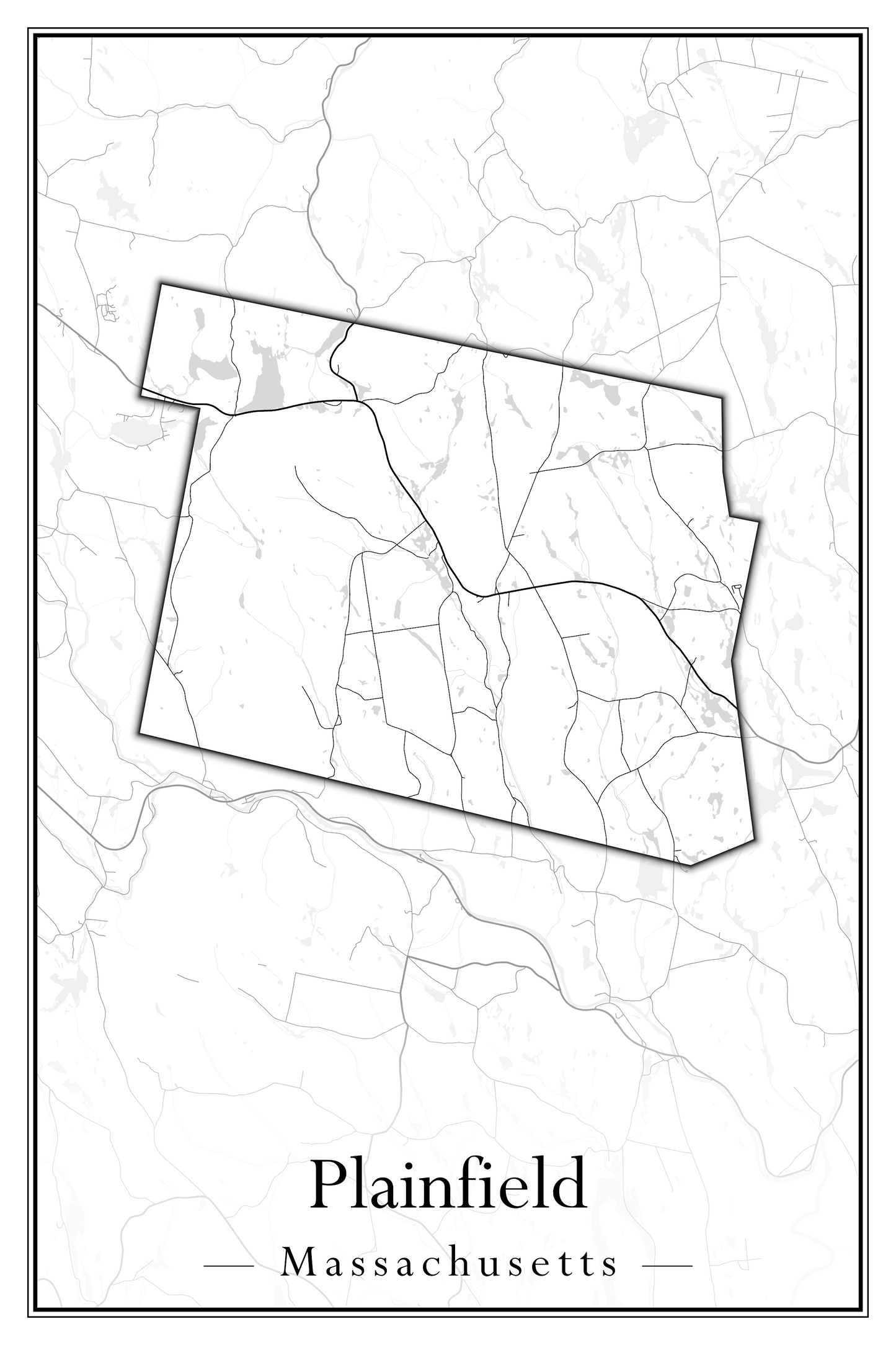 Massachusetts Towns - Street Map (Plainfield - Plympton)