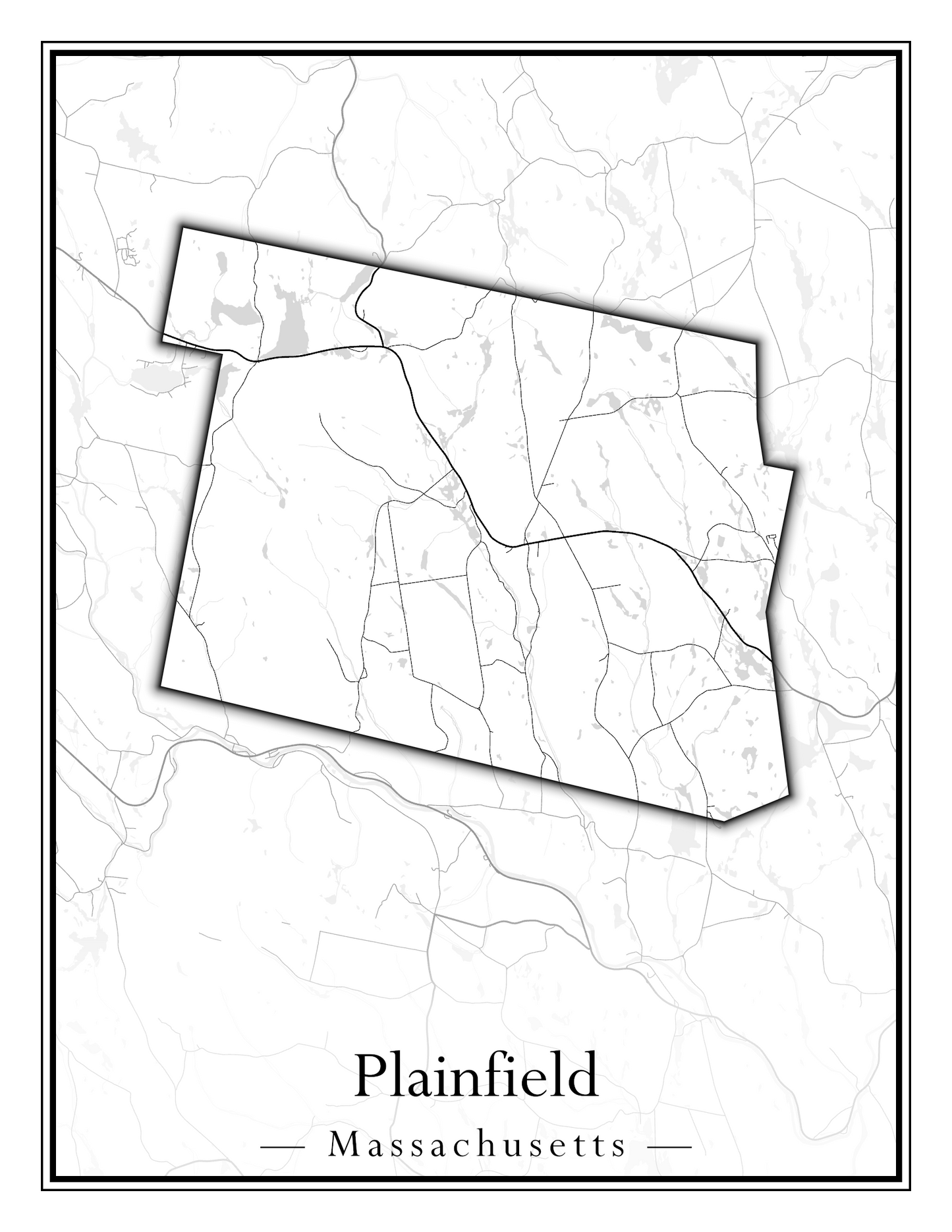 Massachusetts Towns - Street Map (Plainfield - Plympton)