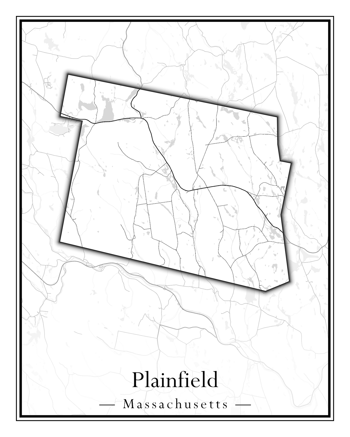 Massachusetts Towns - Street Map (Plainfield - Plympton)