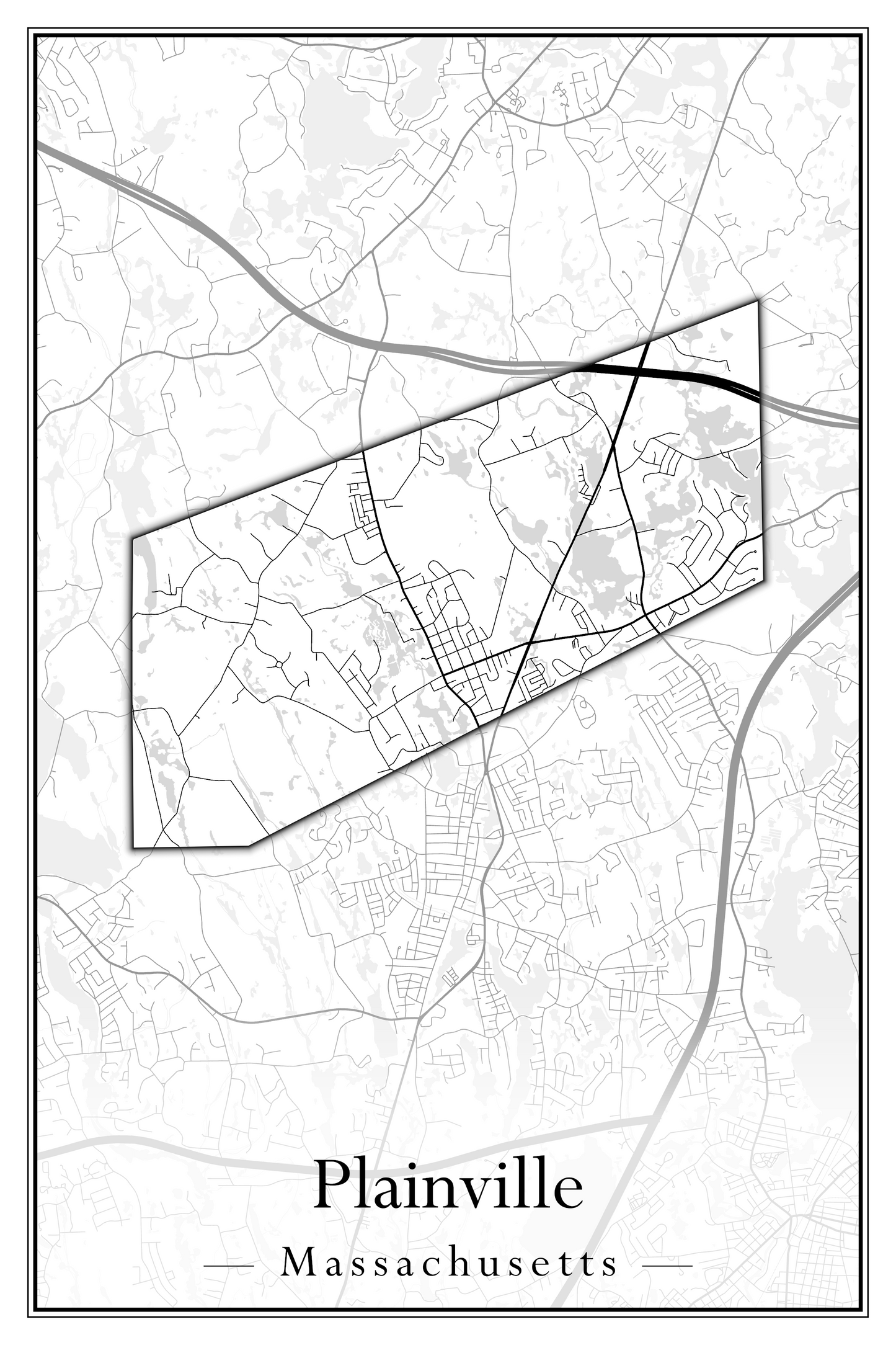 Massachusetts Towns - Street Map (Plainfield - Plympton)