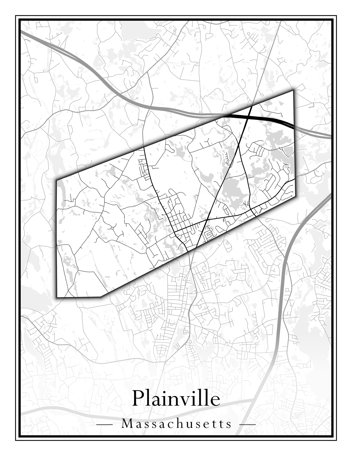 Massachusetts Towns - Street Map (Plainfield - Plympton)