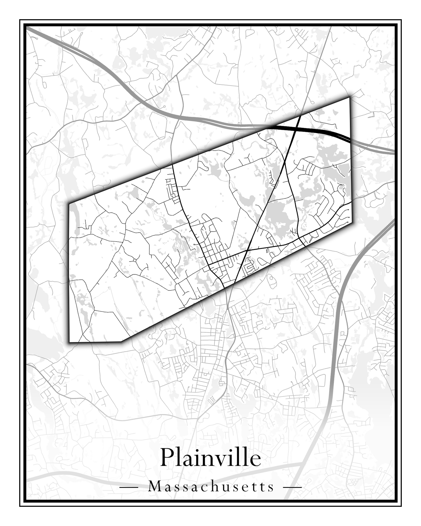 Massachusetts Towns - Street Map (Plainfield - Plympton)