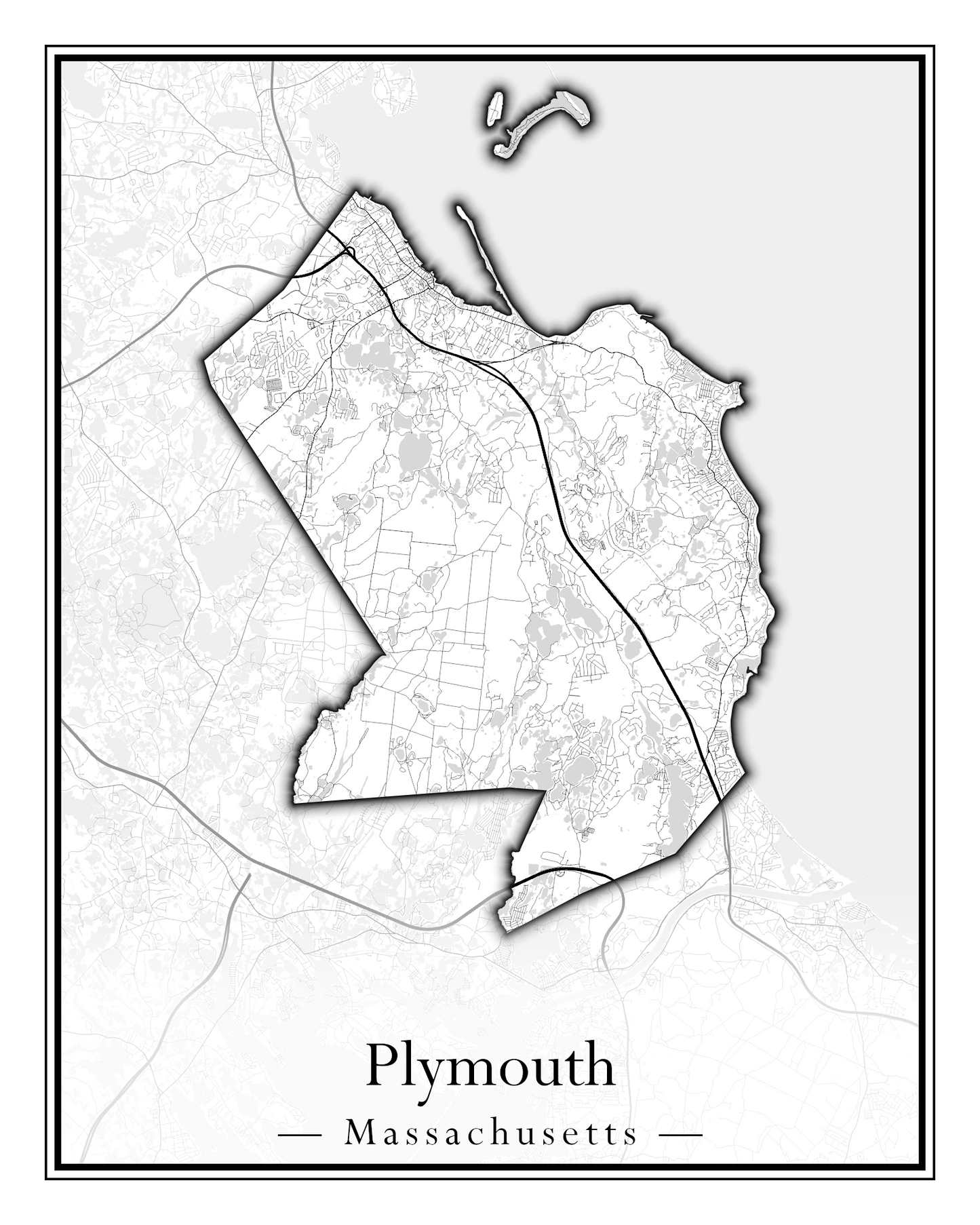 Massachusetts Towns - Street Map (Plainfield - Plympton)