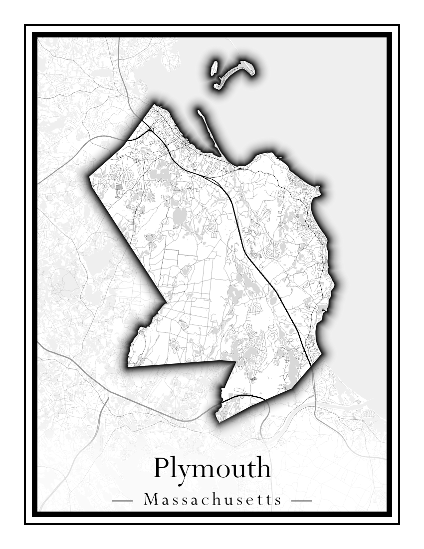 Massachusetts Towns - Street Map (Plainfield - Plympton)