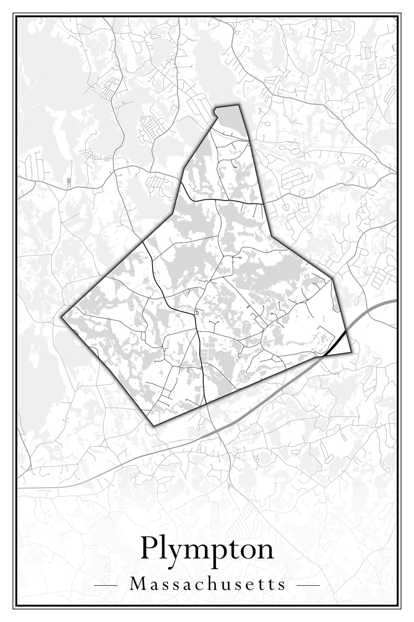 Massachusetts Towns - Street Map (Plainfield - Plympton)