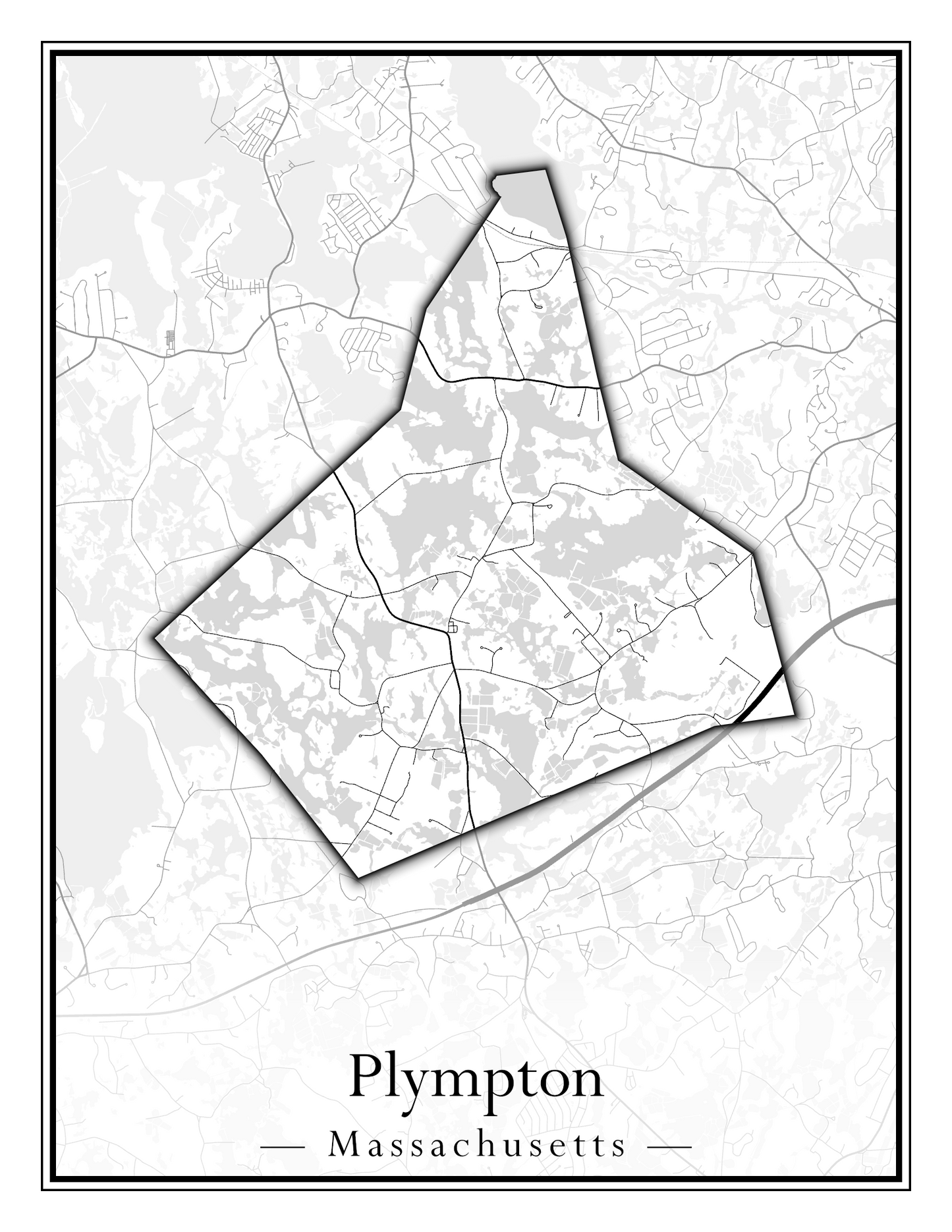 Massachusetts Towns - Street Map (Plainfield - Plympton)