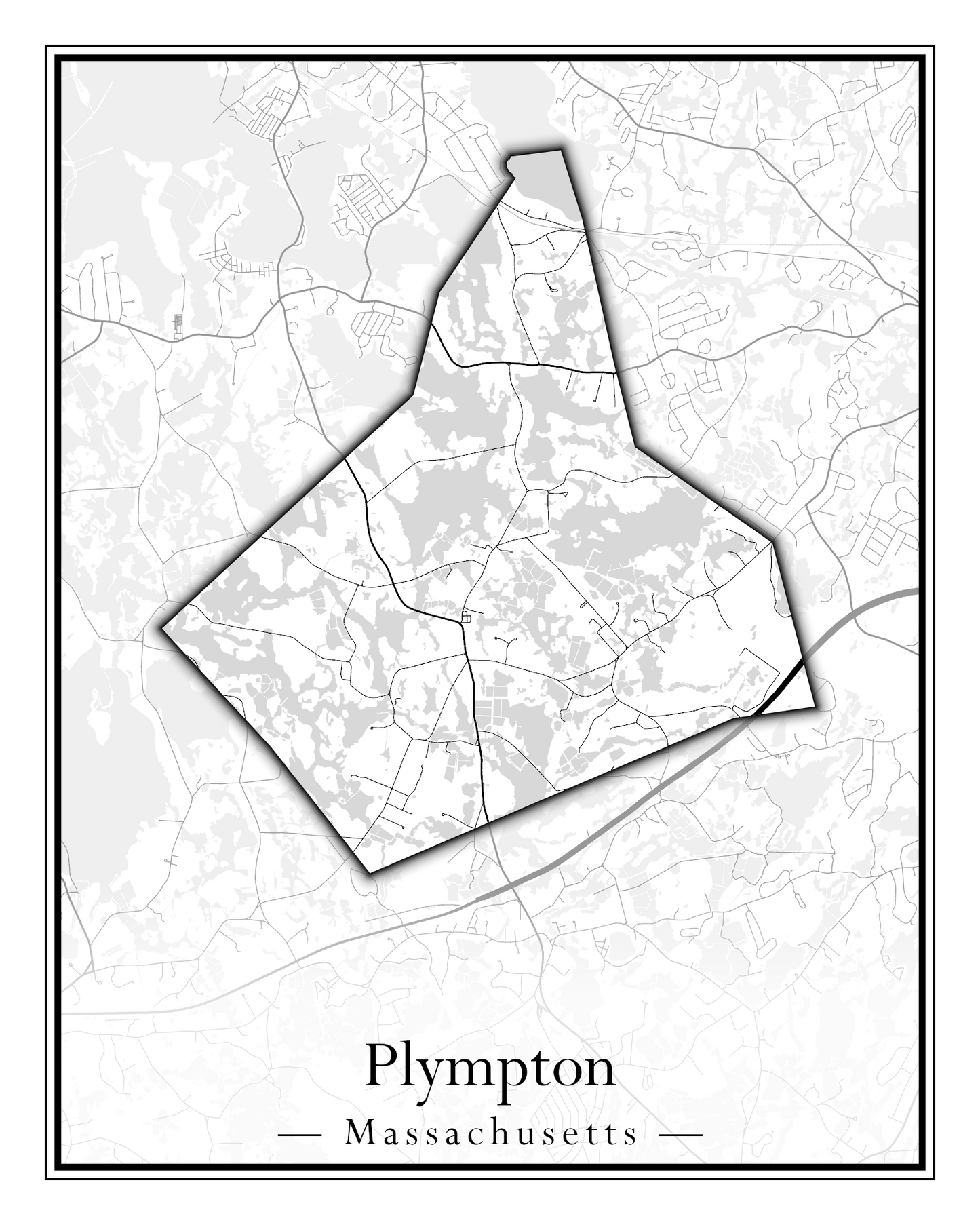 Massachusetts Towns - Street Map (Plainfield - Plympton)