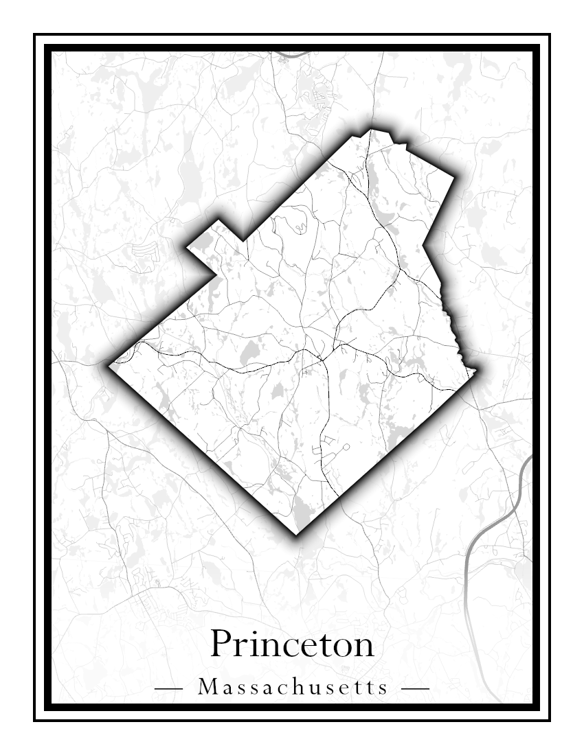 Massachusetts Towns - Street Map (Princeton - Randolph)