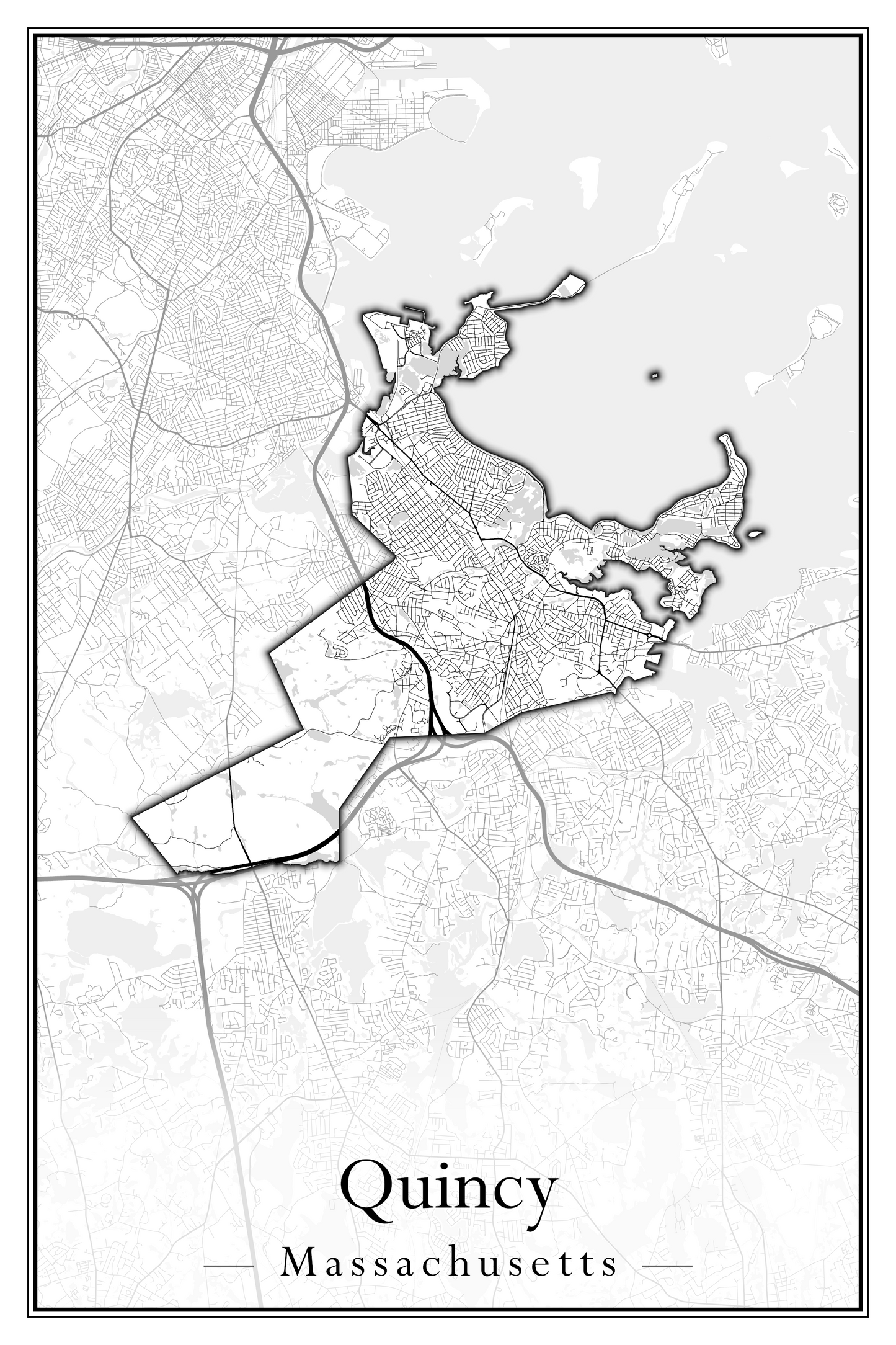 Massachusetts Towns - Street Map (Princeton - Randolph)