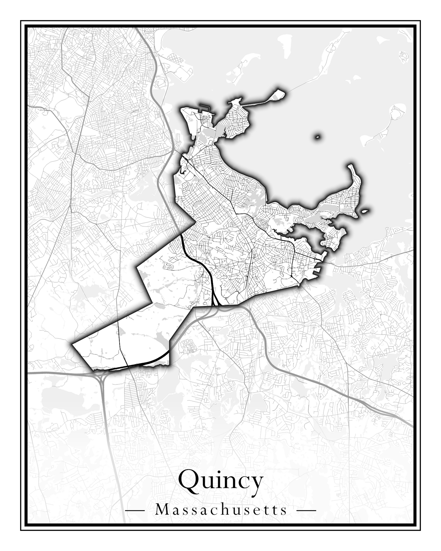 Massachusetts Towns - Street Map (Princeton - Randolph)