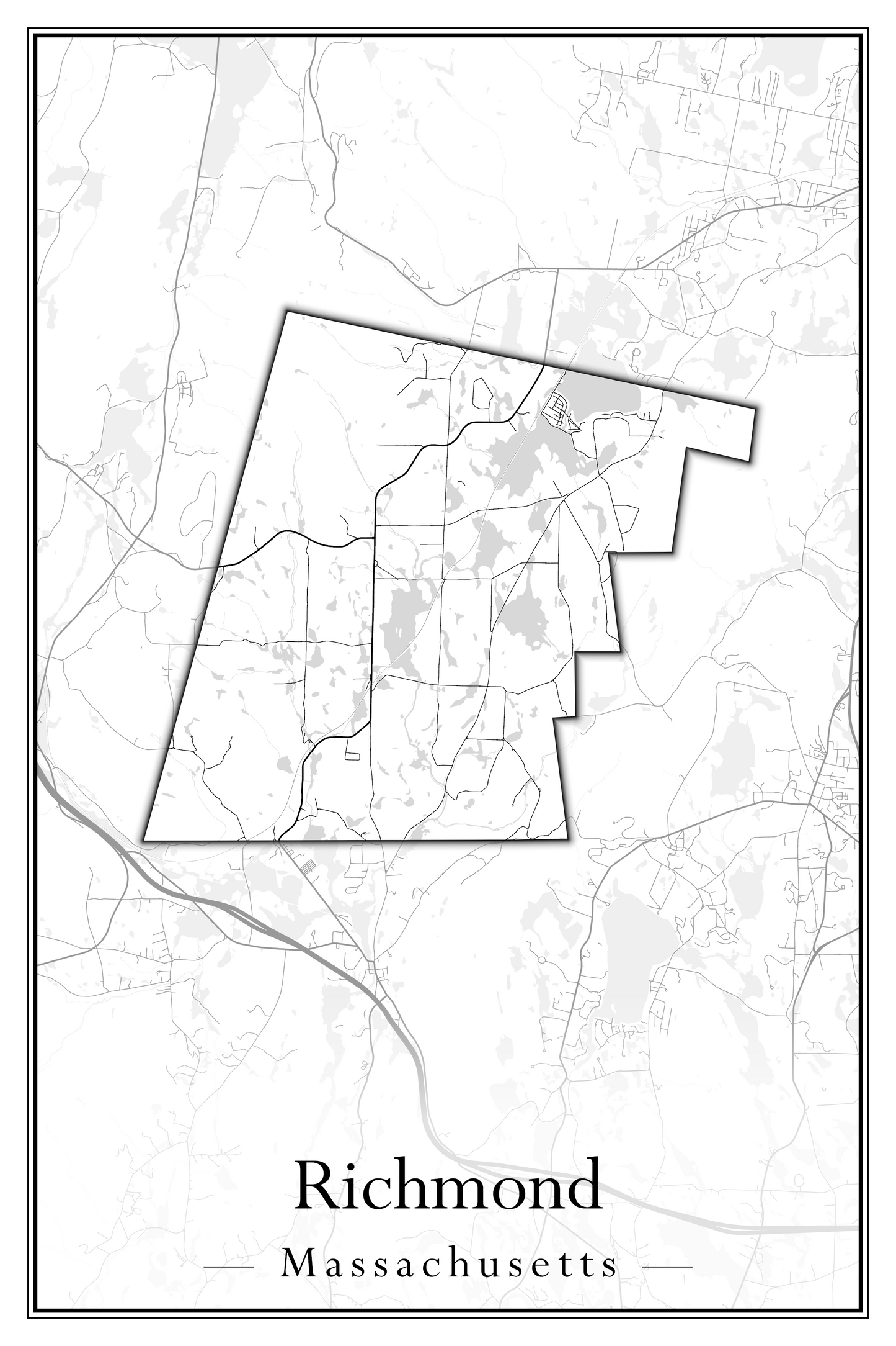 Massachusetts Towns - Street Map (Richmond - Rockport)