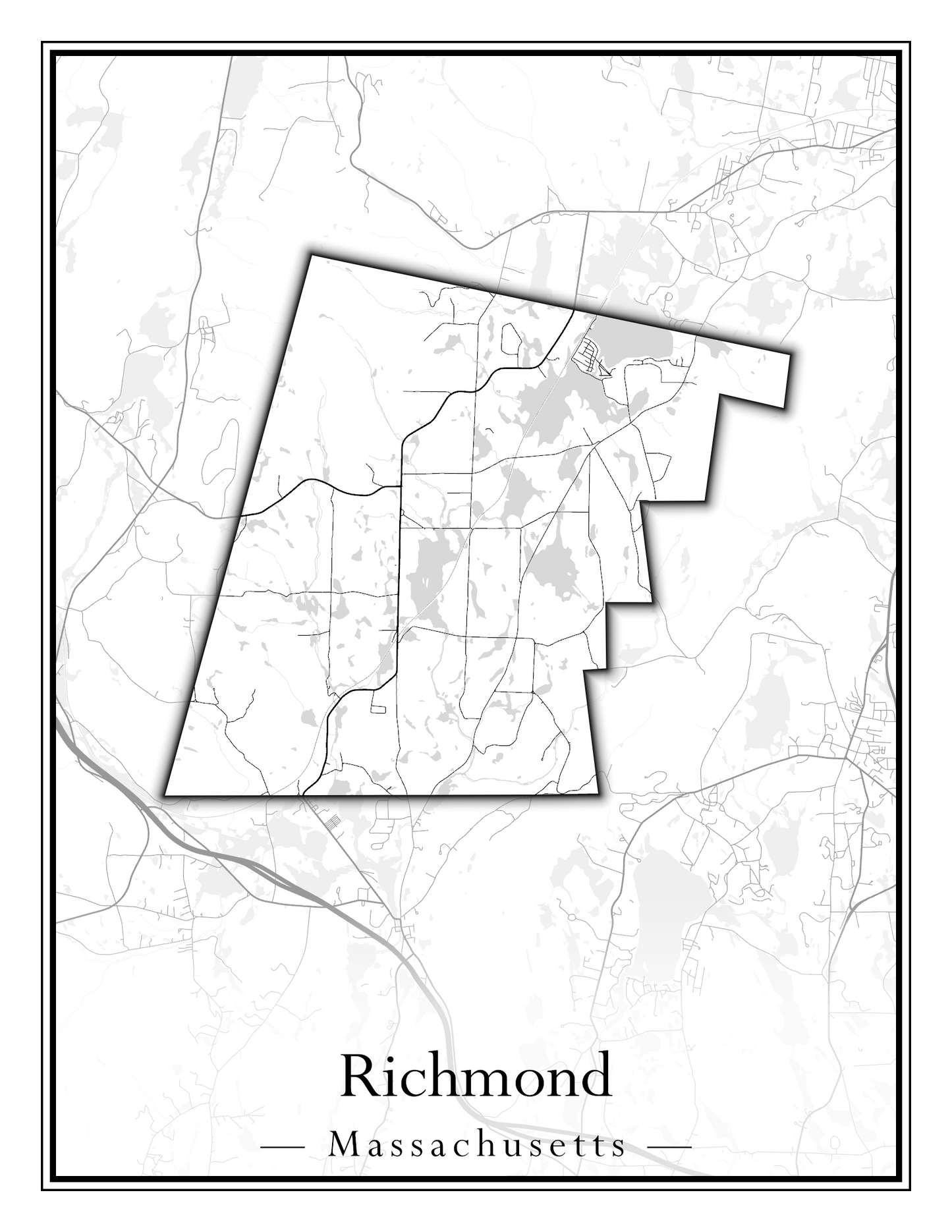 Massachusetts Towns - Street Map (Richmond - Rockport)