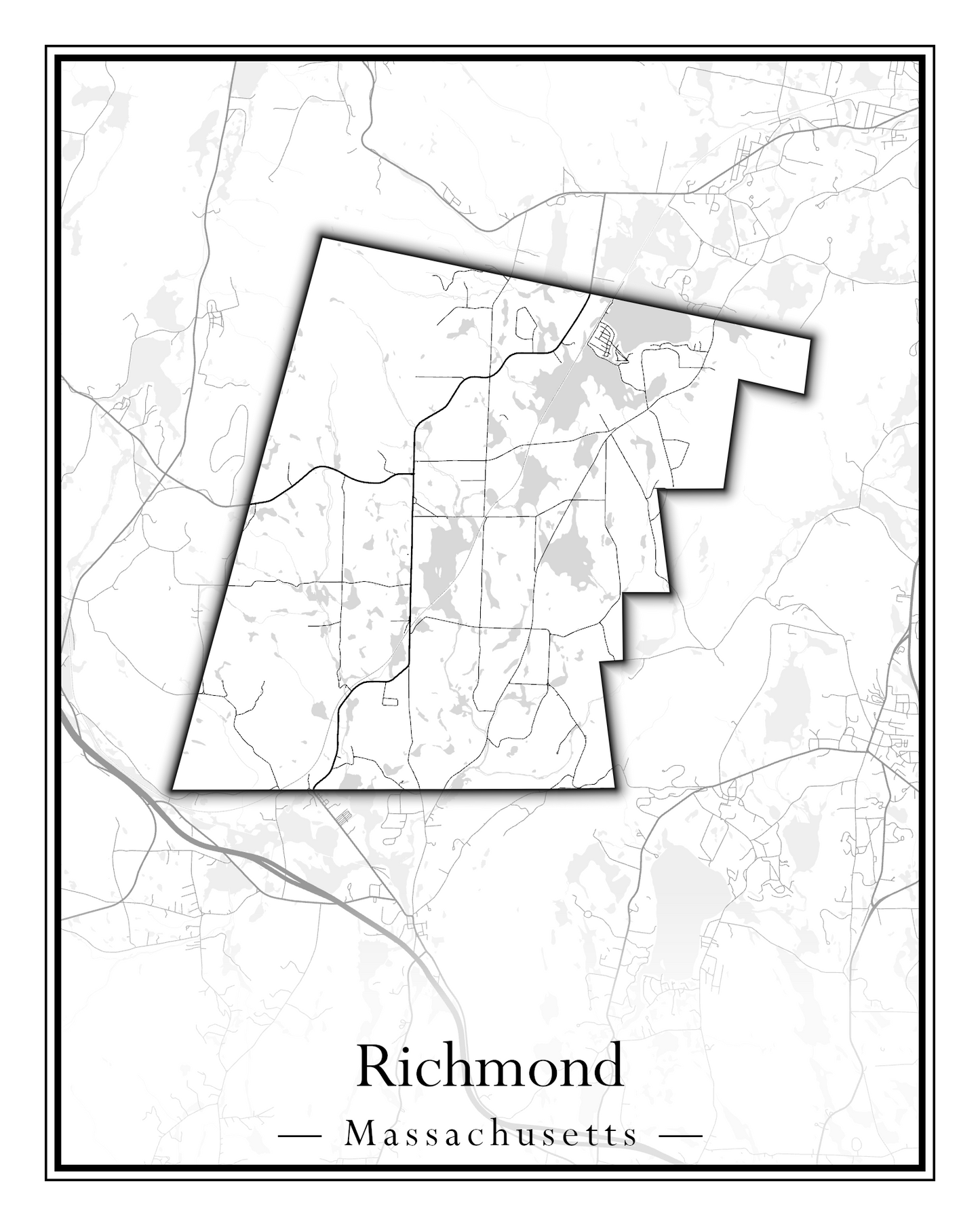 Massachusetts Towns - Street Map (Richmond - Rockport)