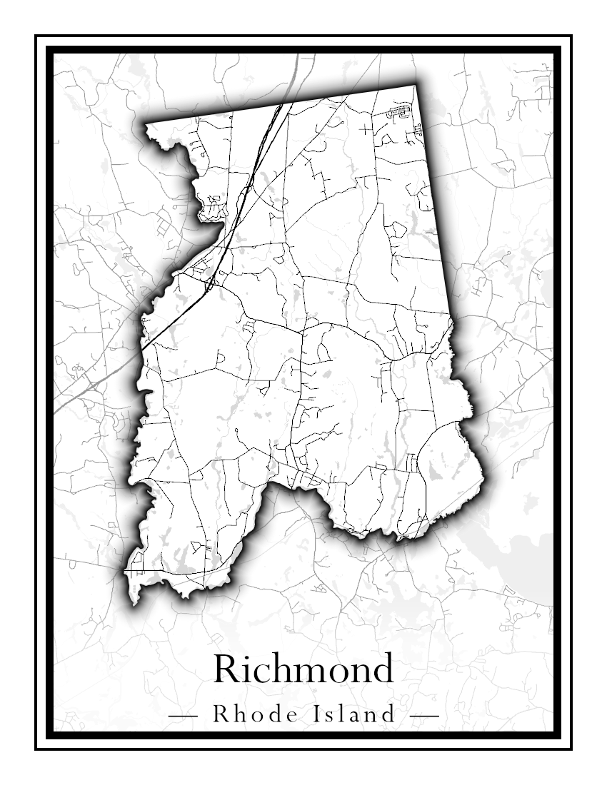 Rhode Island Towns - Street Map (Richmond - South Kingstown)