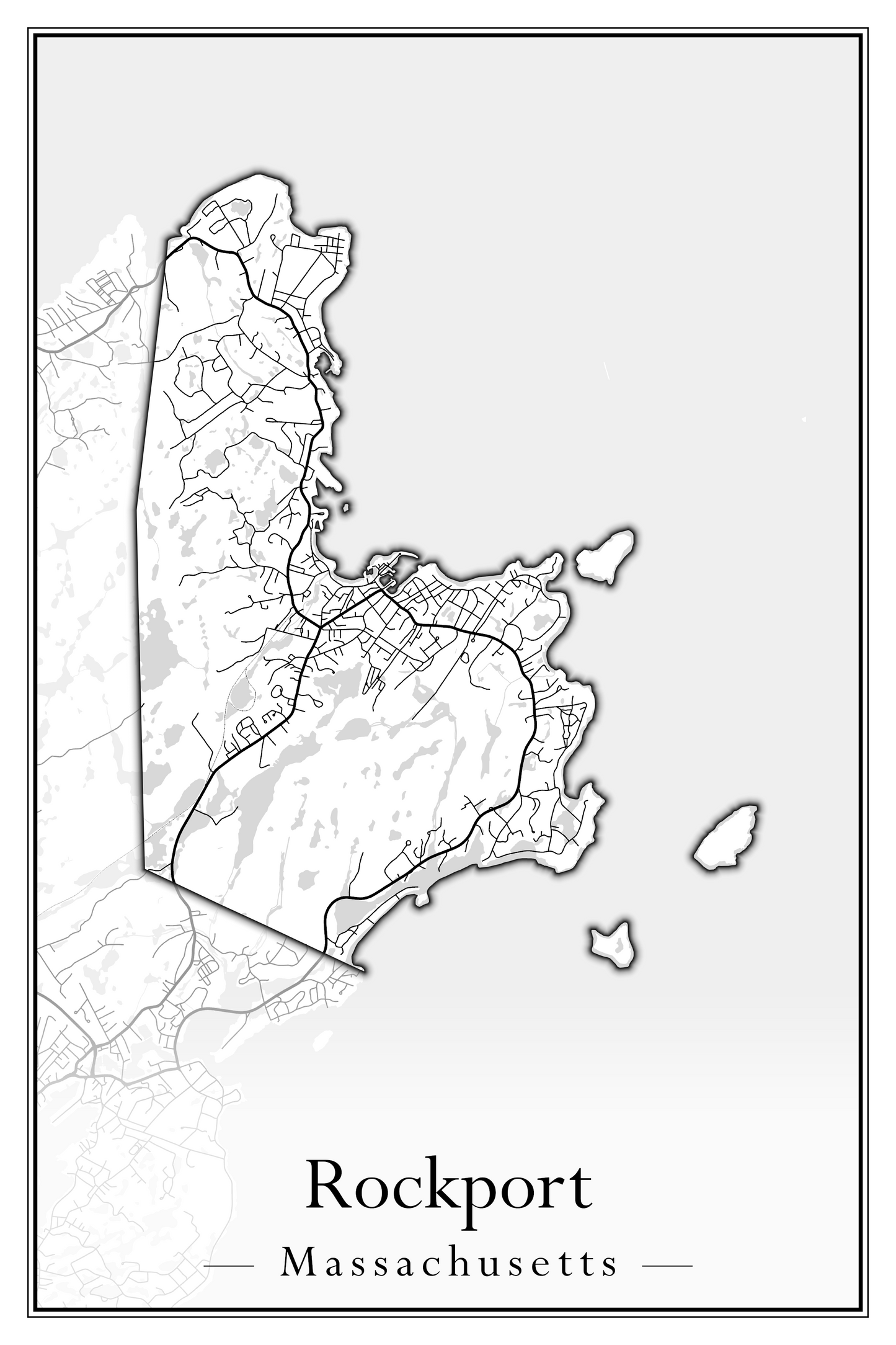 Massachusetts Towns - Street Map (Richmond - Rockport)