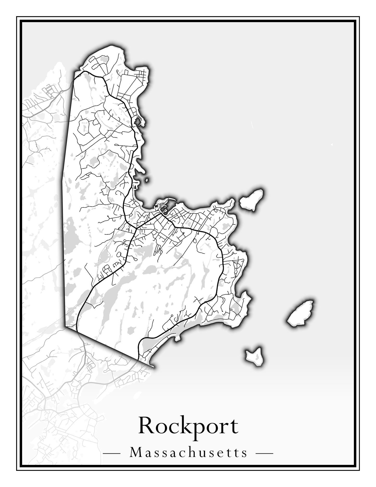 Massachusetts Towns - Street Map (Richmond - Rockport)