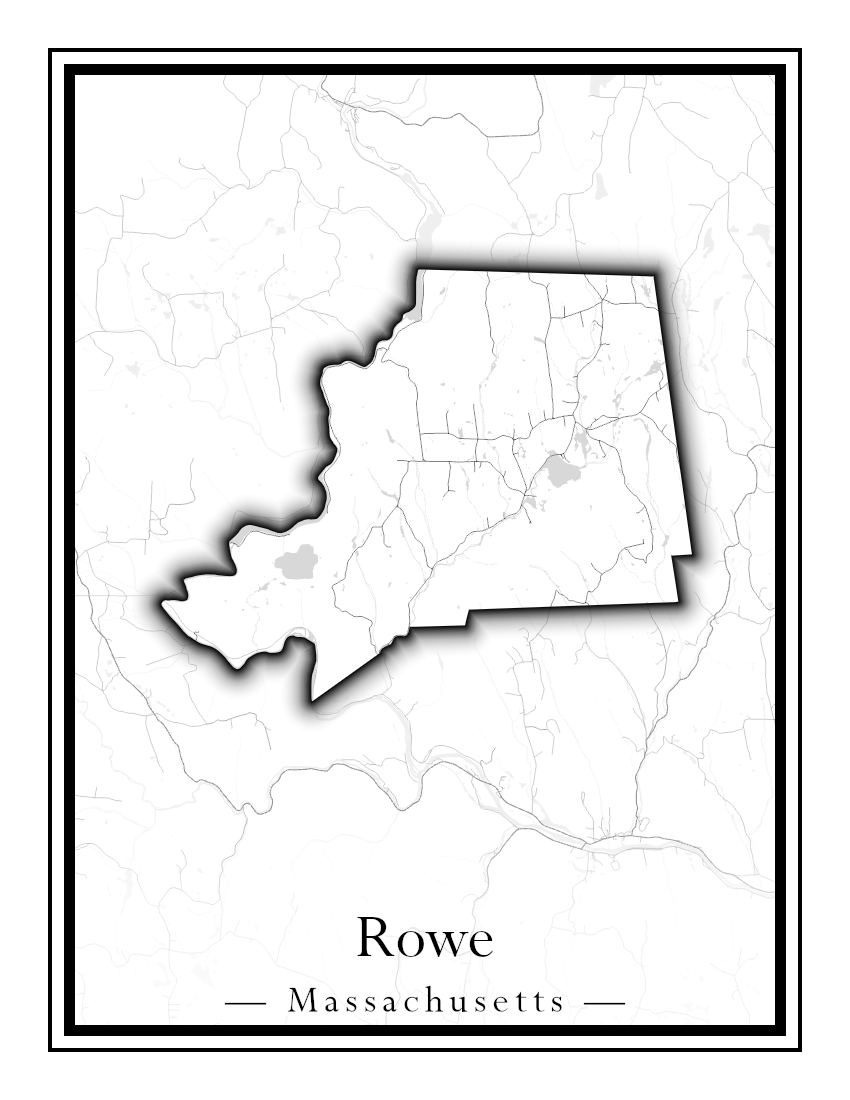 Massachusetts Towns - Street Map (Rowe - Russell)