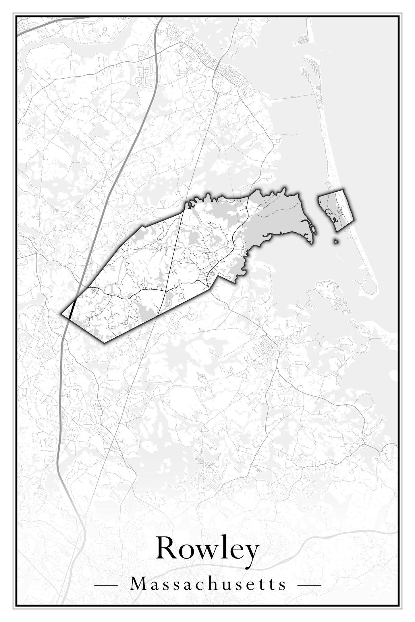 Massachusetts Towns - Street Map (Rowe - Russell)