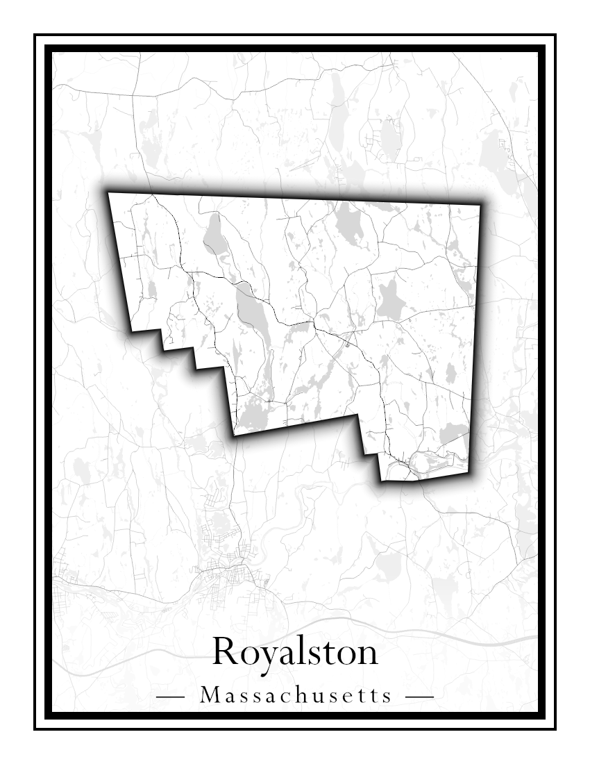 Massachusetts Towns - Street Map (Rowe - Russell)