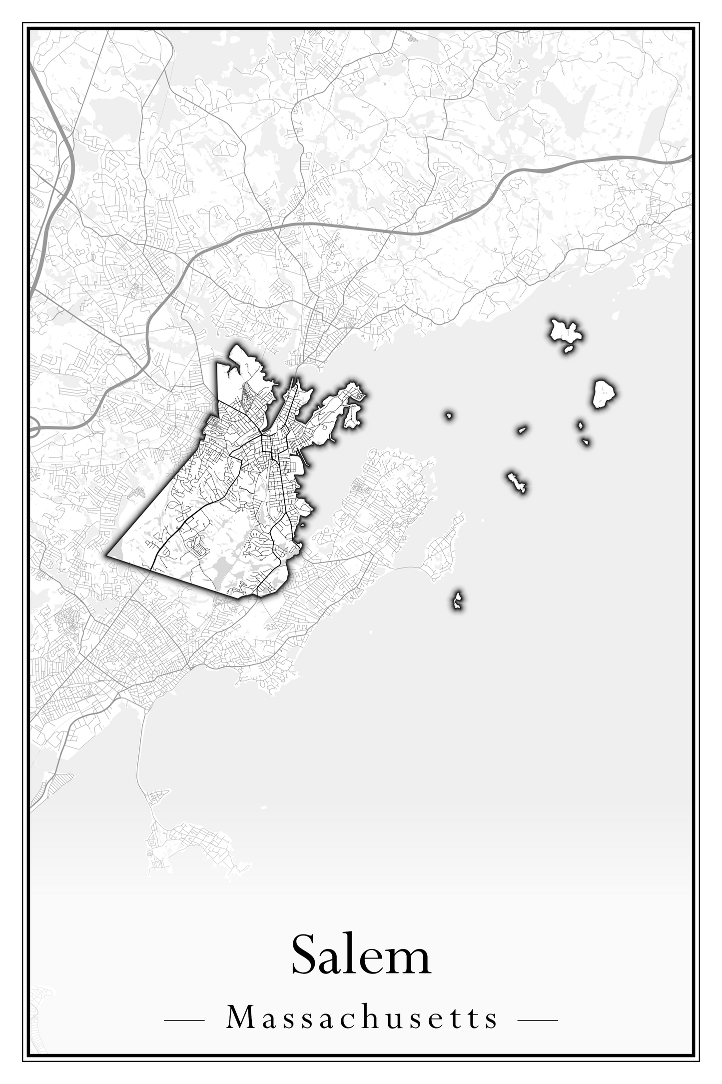 Massachusetts Towns - Street Map (Rutland - Sandisfield)