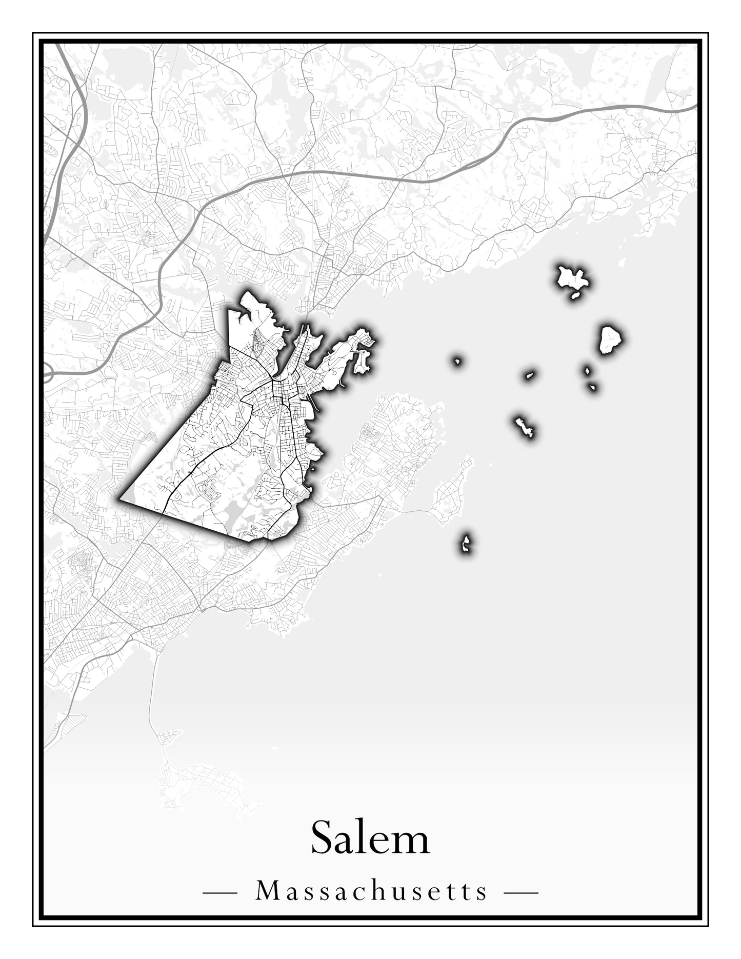 Massachusetts Towns - Street Map (Rutland - Sandisfield)