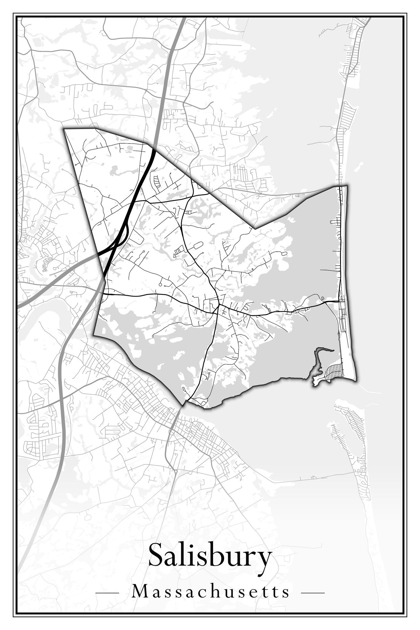 Massachusetts Towns - Street Map (Rutland - Sandisfield)