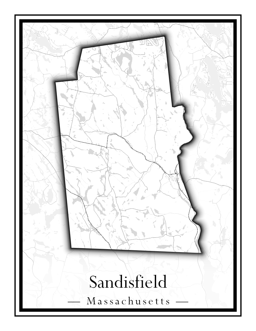 Massachusetts Towns - Street Map (Rutland - Sandisfield)