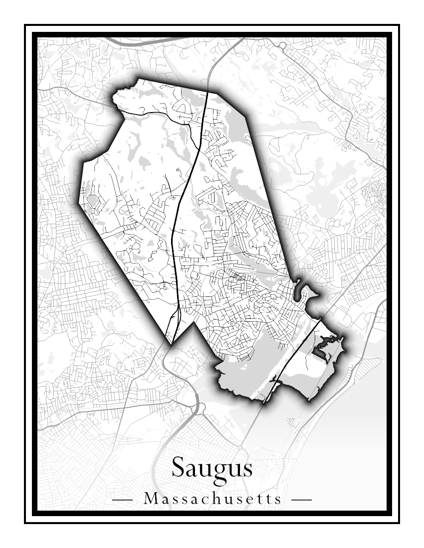 Massachusetts Towns - Street Map (Sandwich - Scituate)