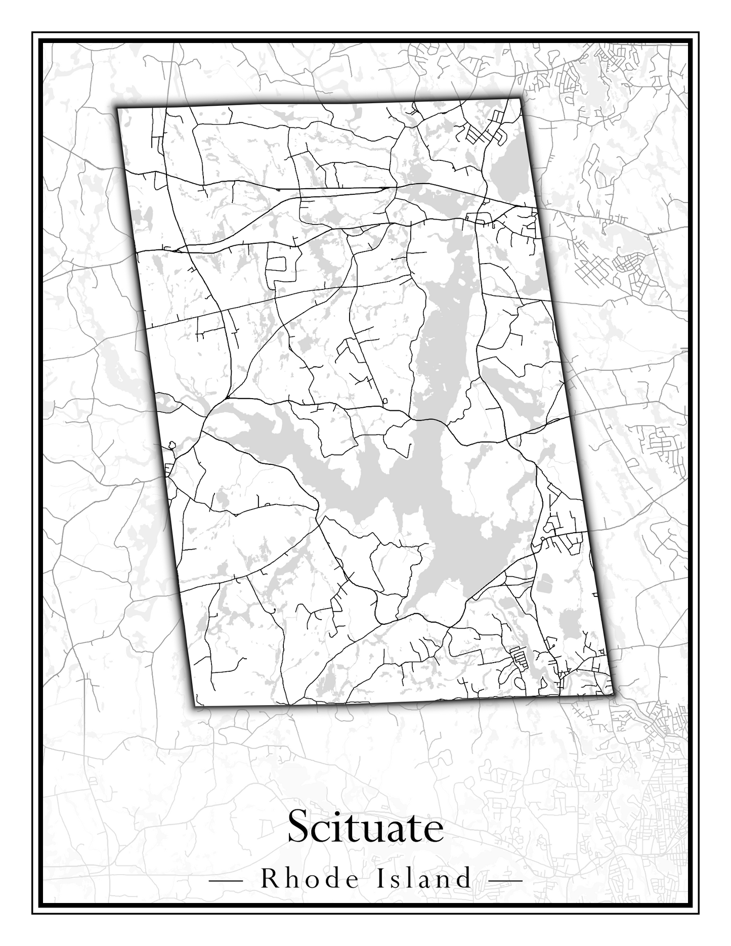 Rhode Island Towns - Street Map (Richmond - South Kingstown)