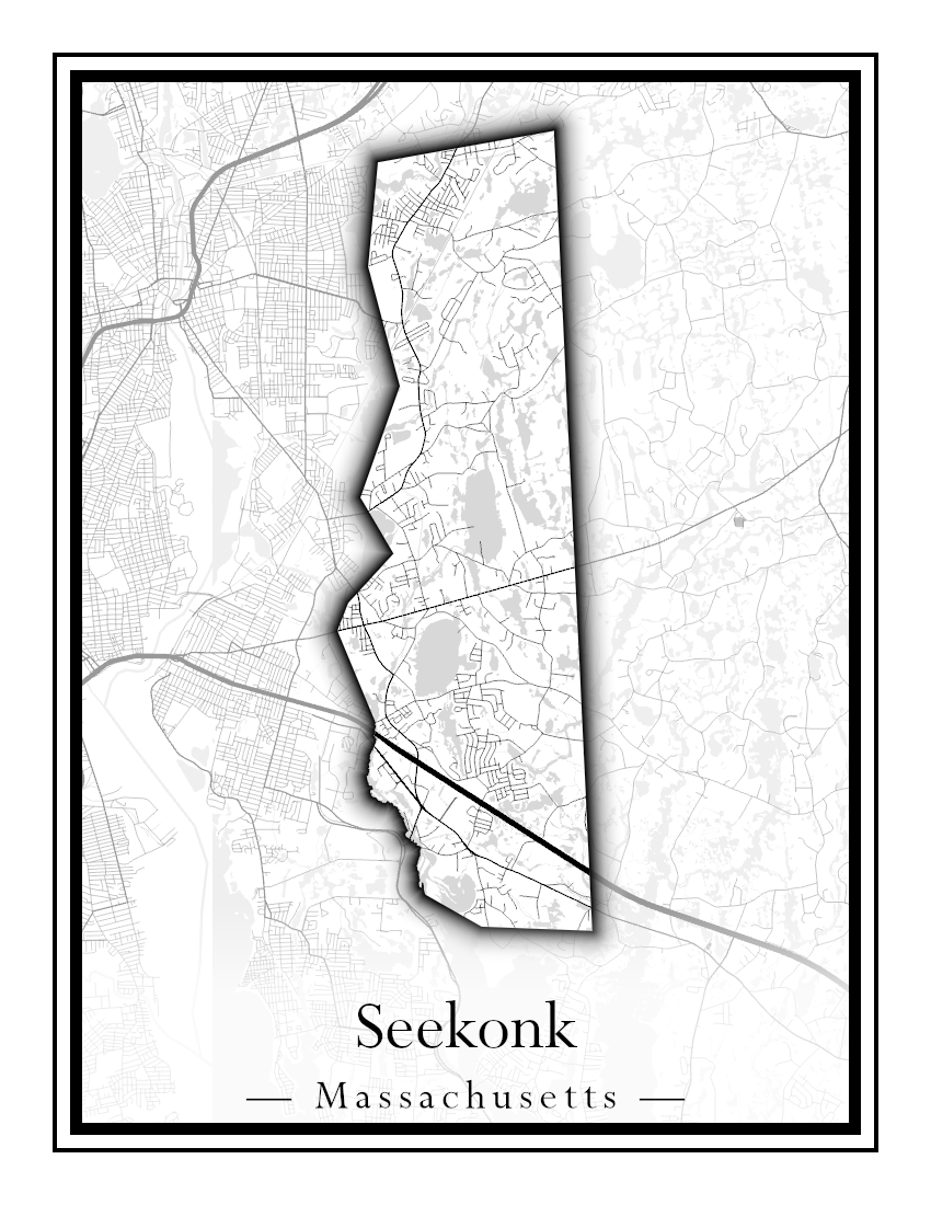 Massachusetts Towns - Street Map (Seekonk - Shelburne)