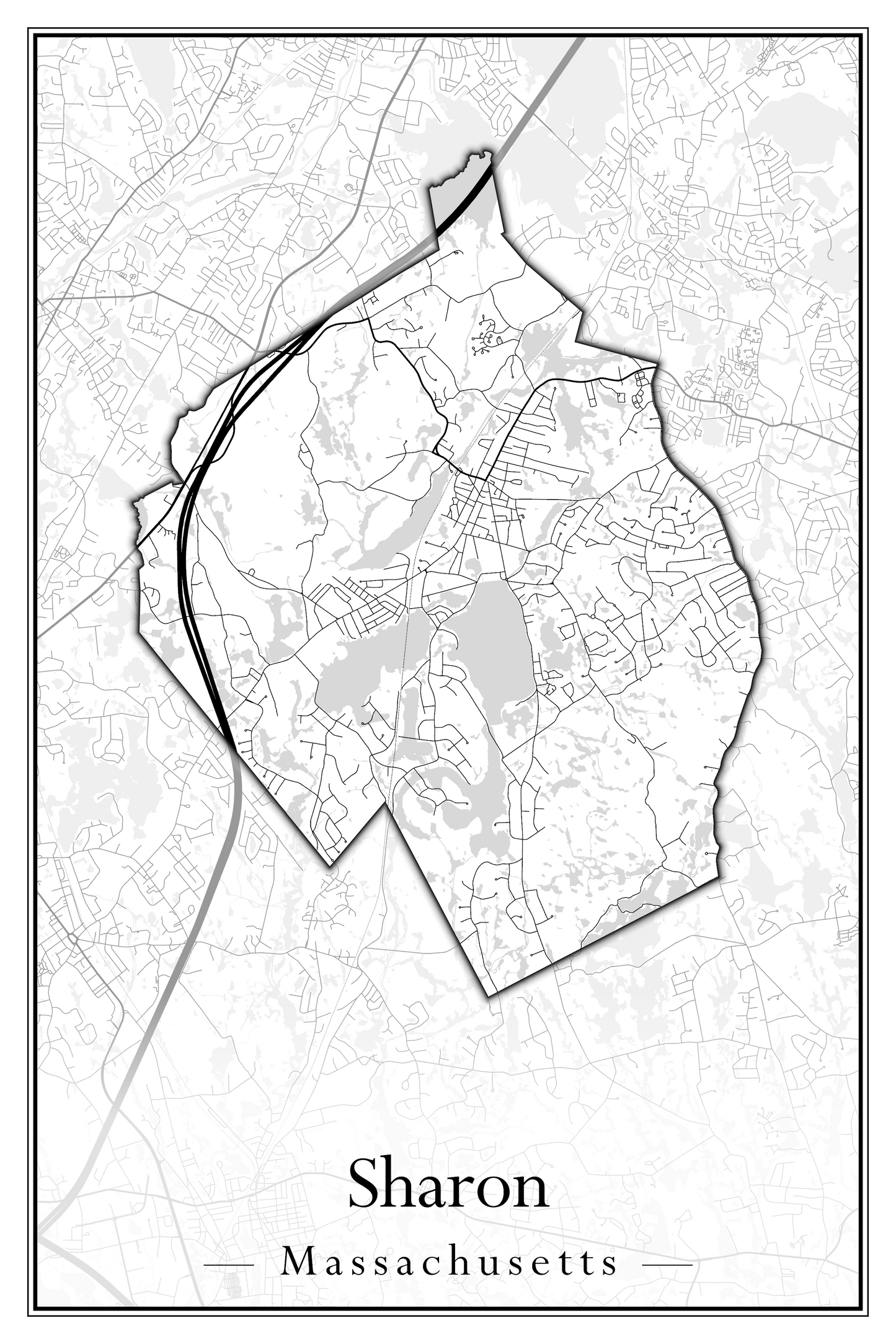 Massachusetts Towns - Street Map (Seekonk - Shelburne)