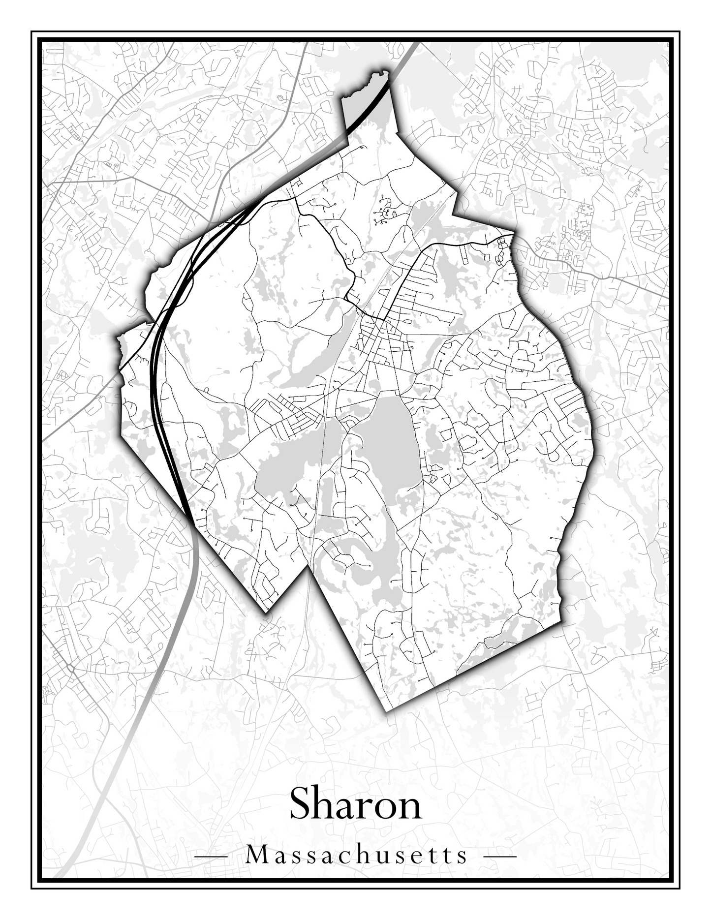 Massachusetts Towns - Street Map (Seekonk - Shelburne)