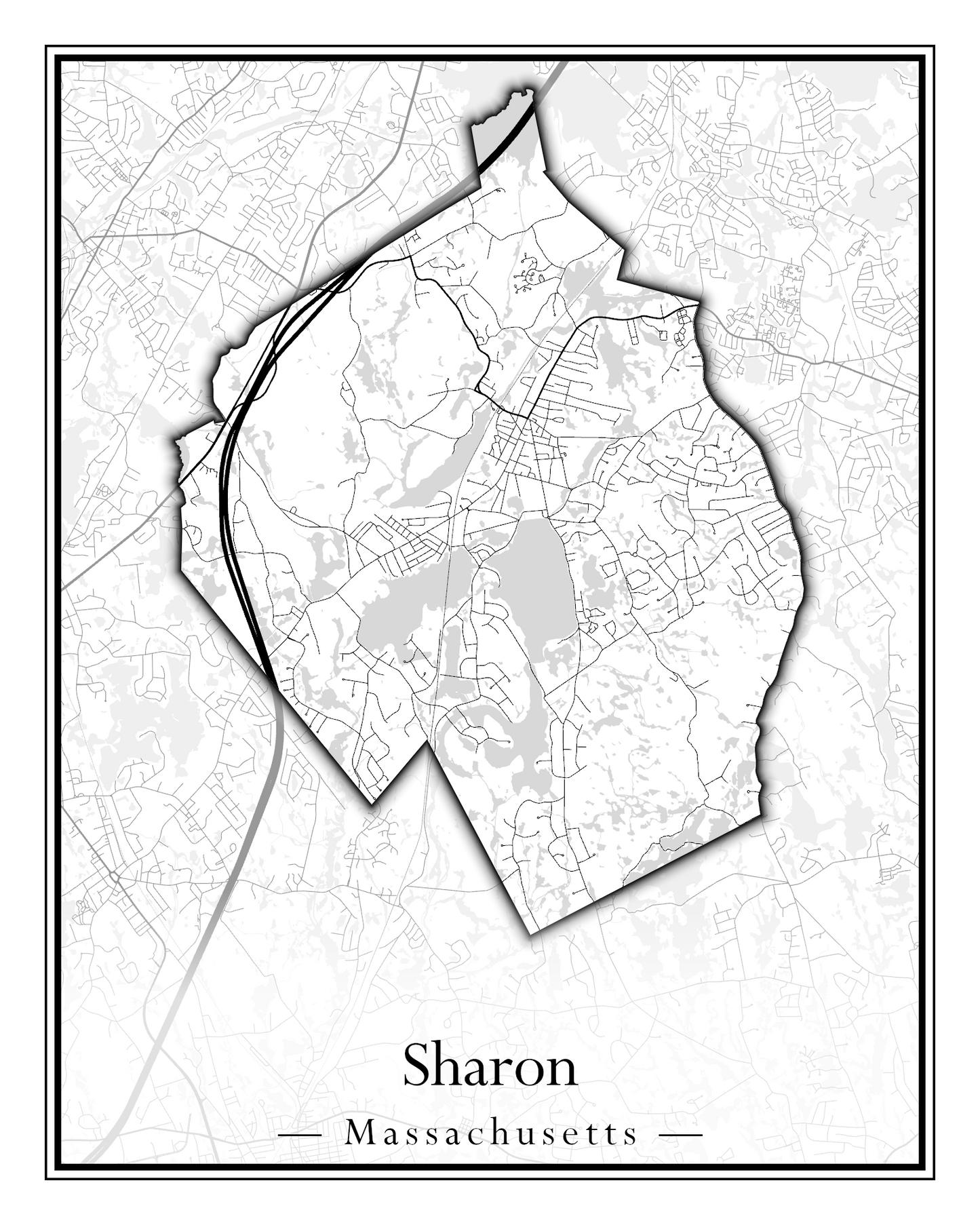 Massachusetts Towns - Street Map (Seekonk - Shelburne)