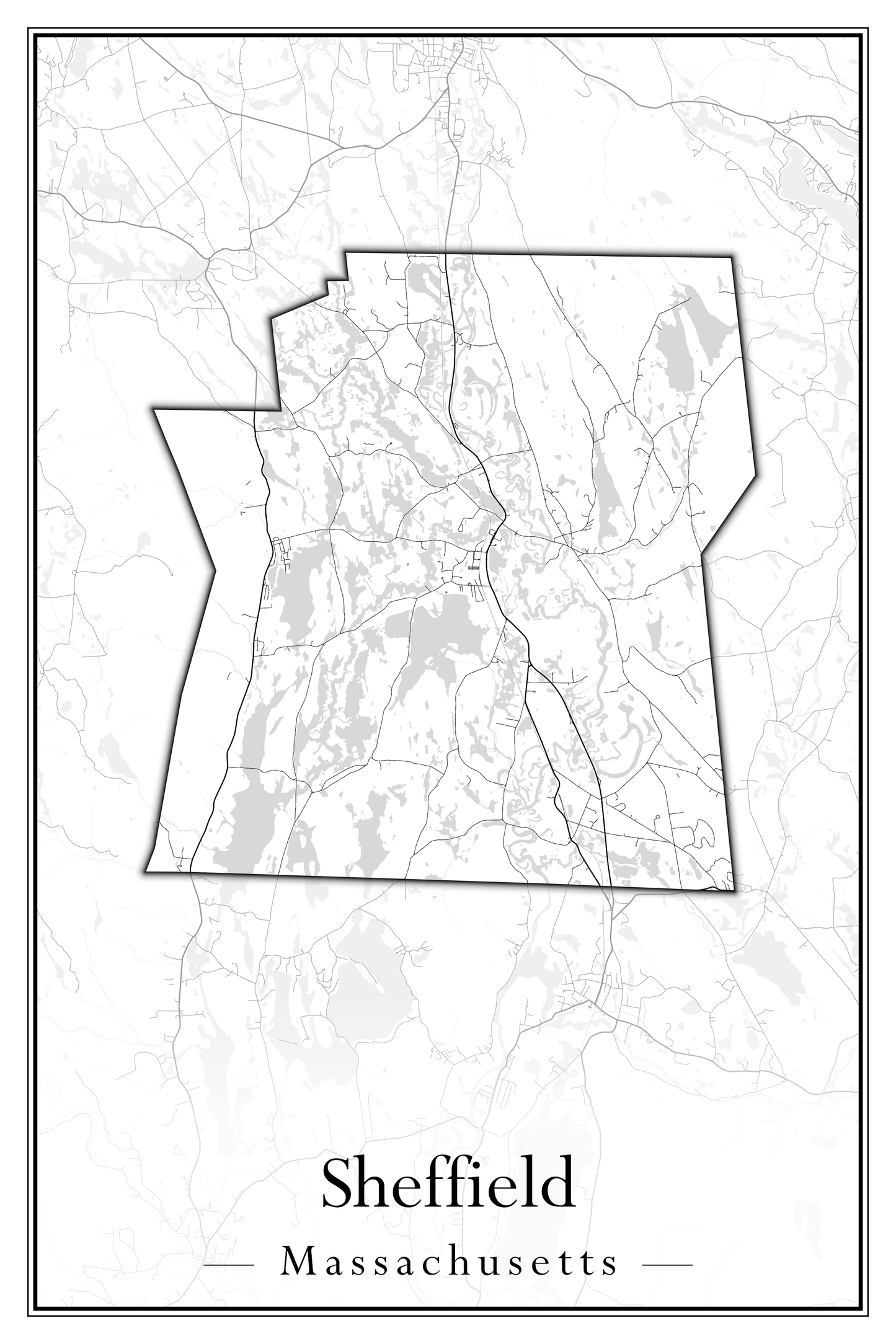 Massachusetts Towns - Street Map (Seekonk - Shelburne)