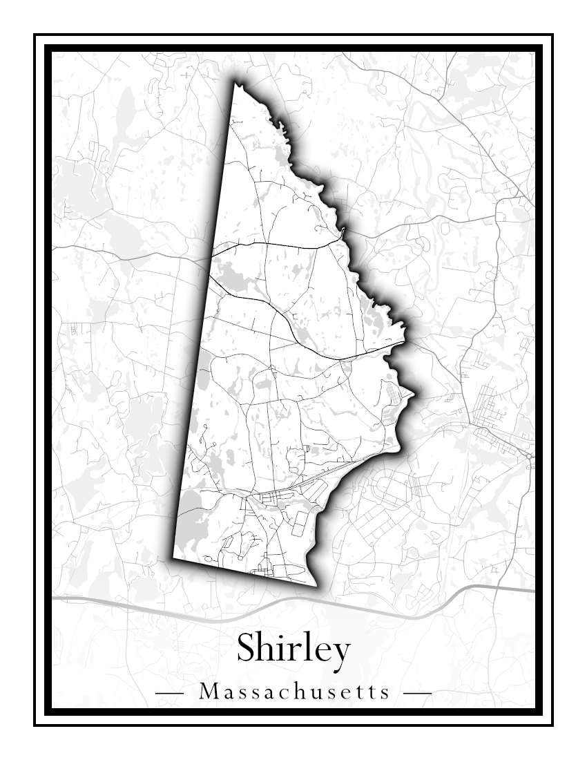 Massachusetts Towns - Street Map (Sherborn - Shutesbury)