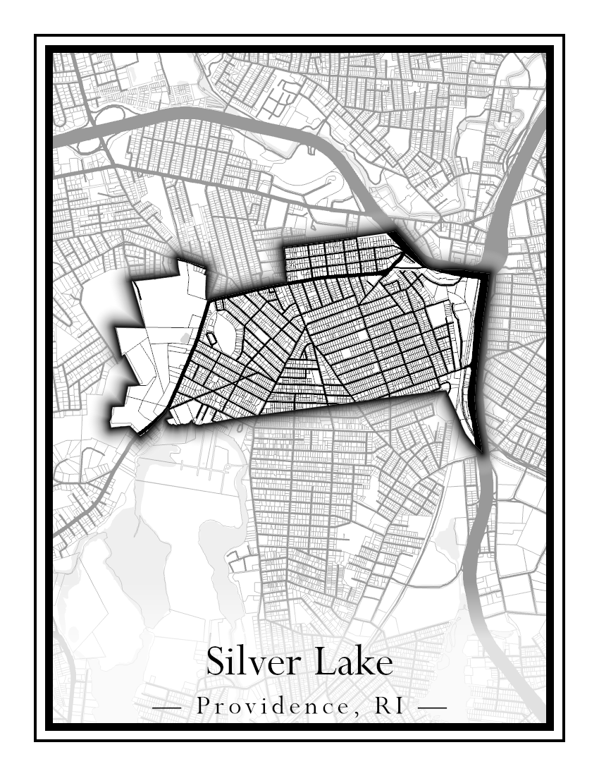 Providence Neighborhoods - Street Map (Silver Lake - Upper South Providence)