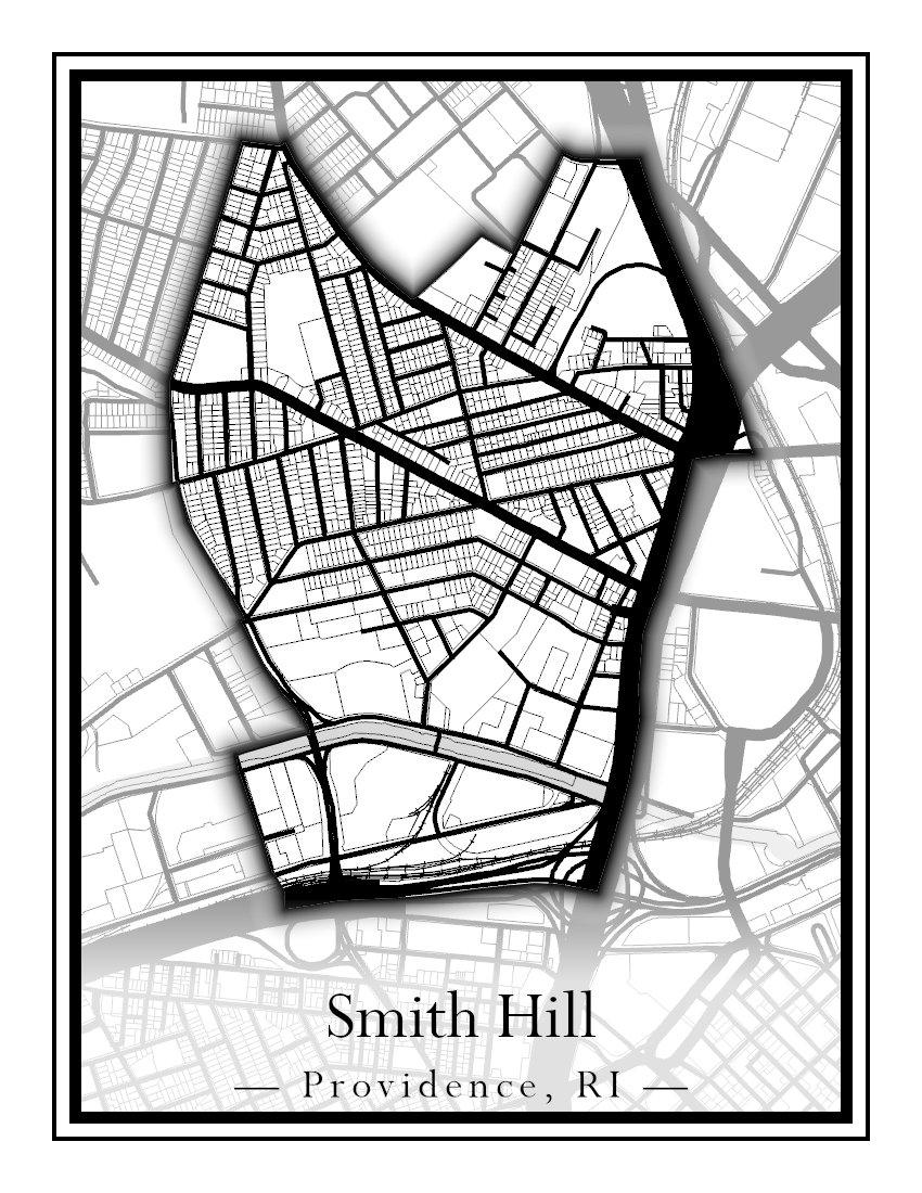 Providence Neighborhoods - Street Map (Silver Lake - Upper South Providence)