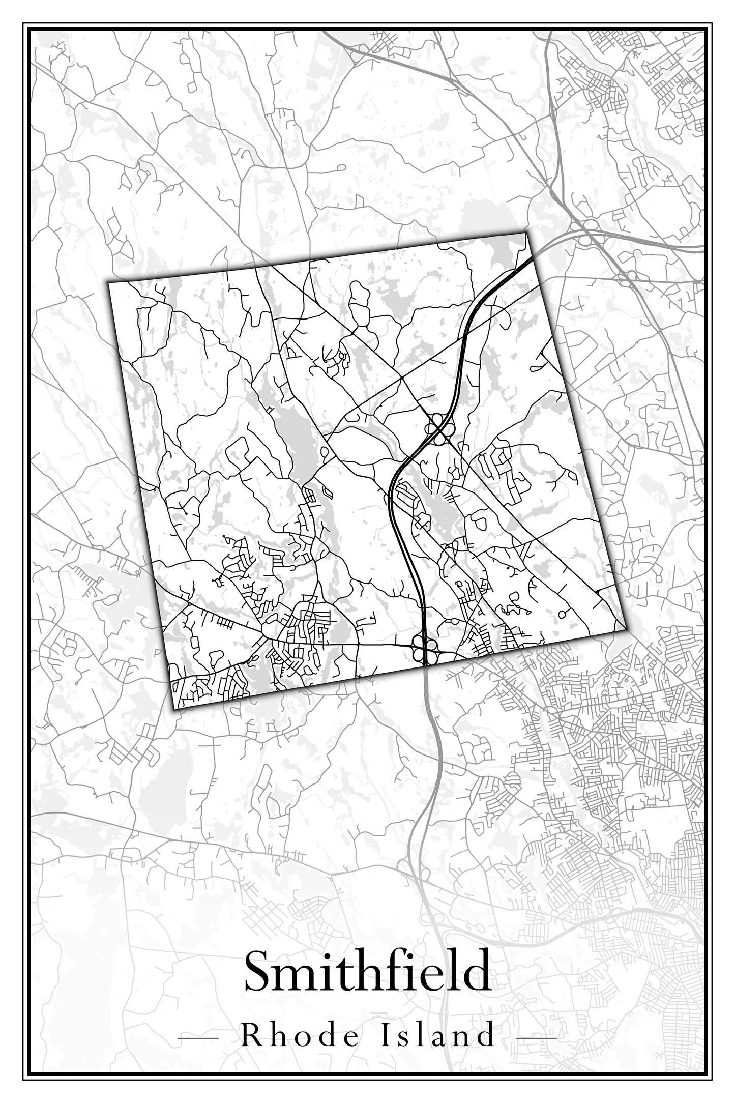 Rhode Island Towns - Street Map (Richmond - South Kingstown)