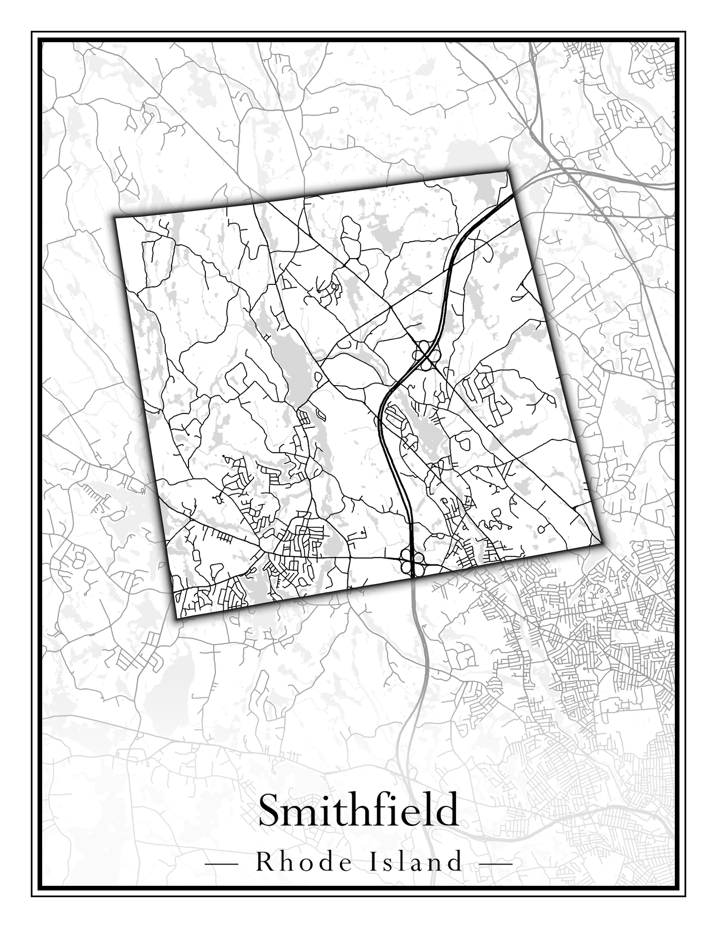 Rhode Island Towns - Street Map (Richmond - South Kingstown)