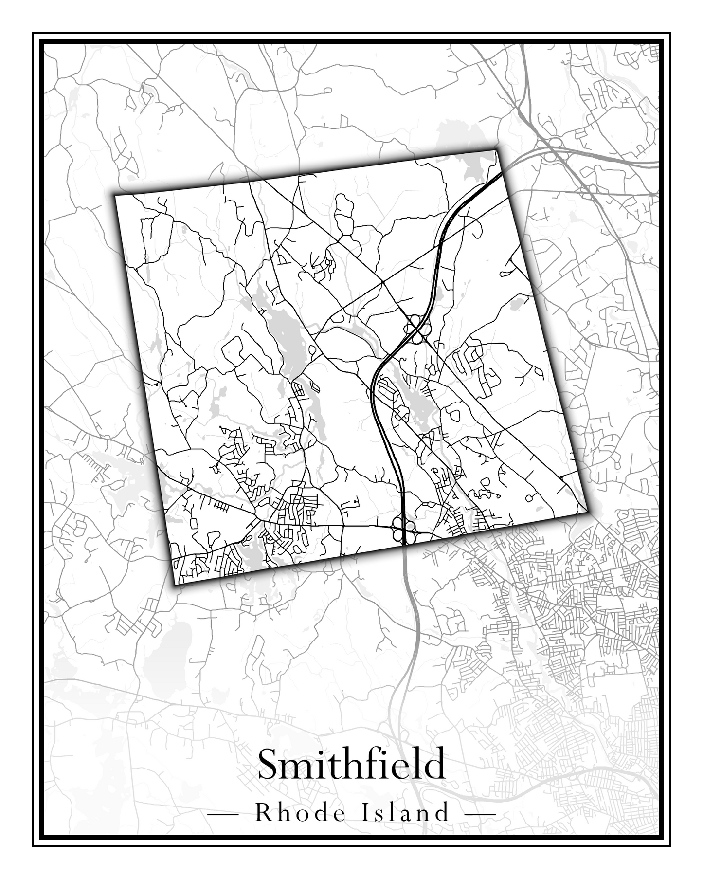 Rhode Island Towns - Street Map (Richmond - South Kingstown)