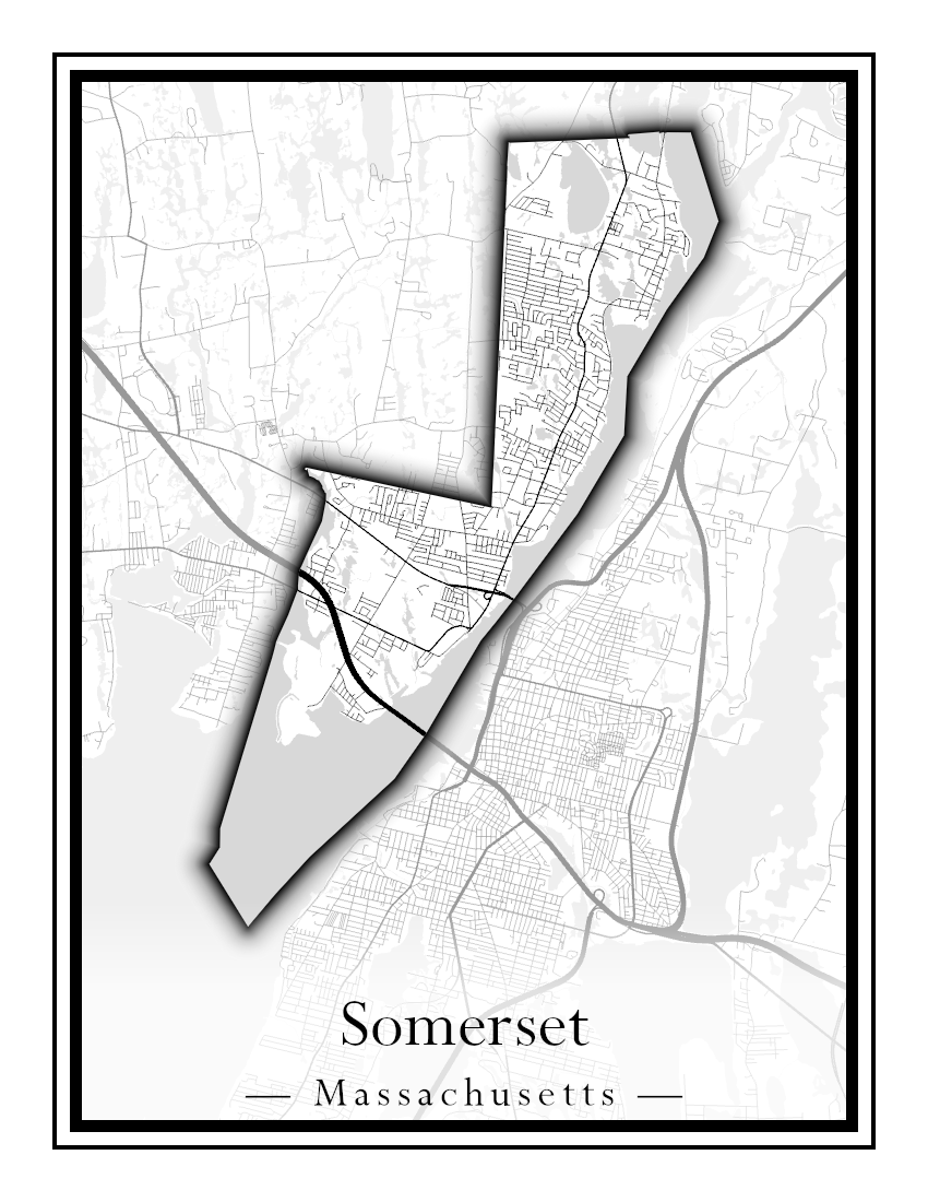 Massachusetts Towns - Street Map (Somerset - Southampton)