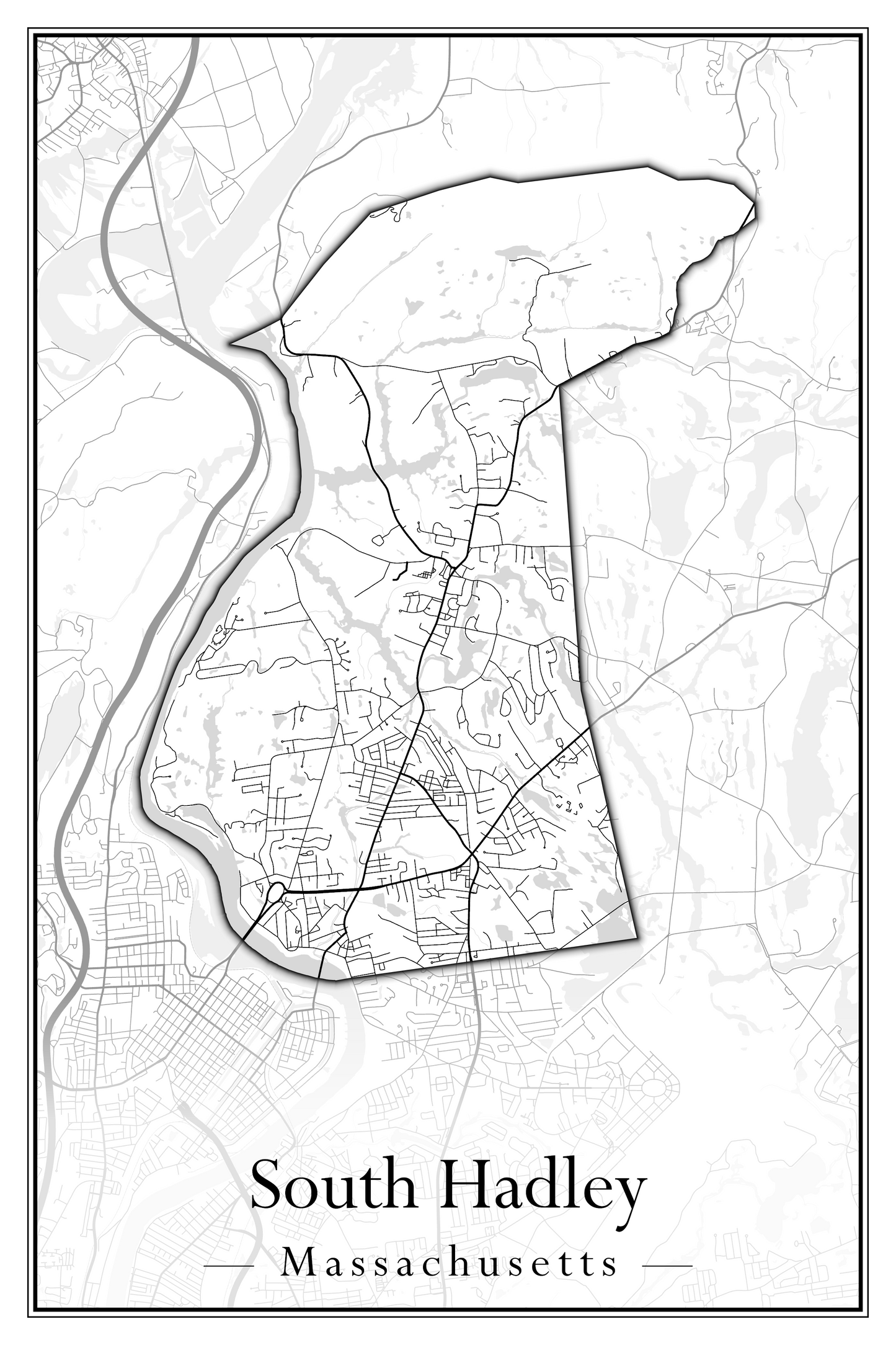 Massachusetts Towns - Street Map (Somerset - Southampton)