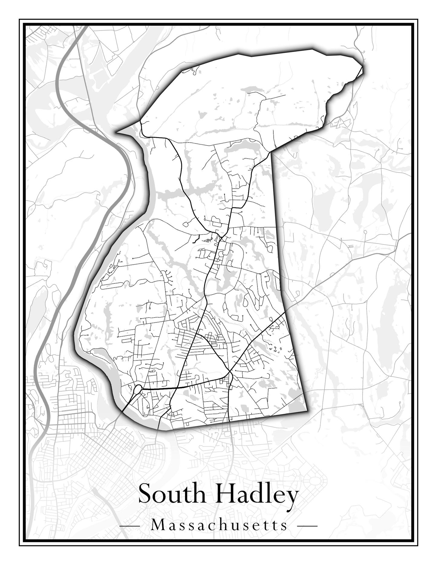 Massachusetts Towns - Street Map (Somerset - Southampton)