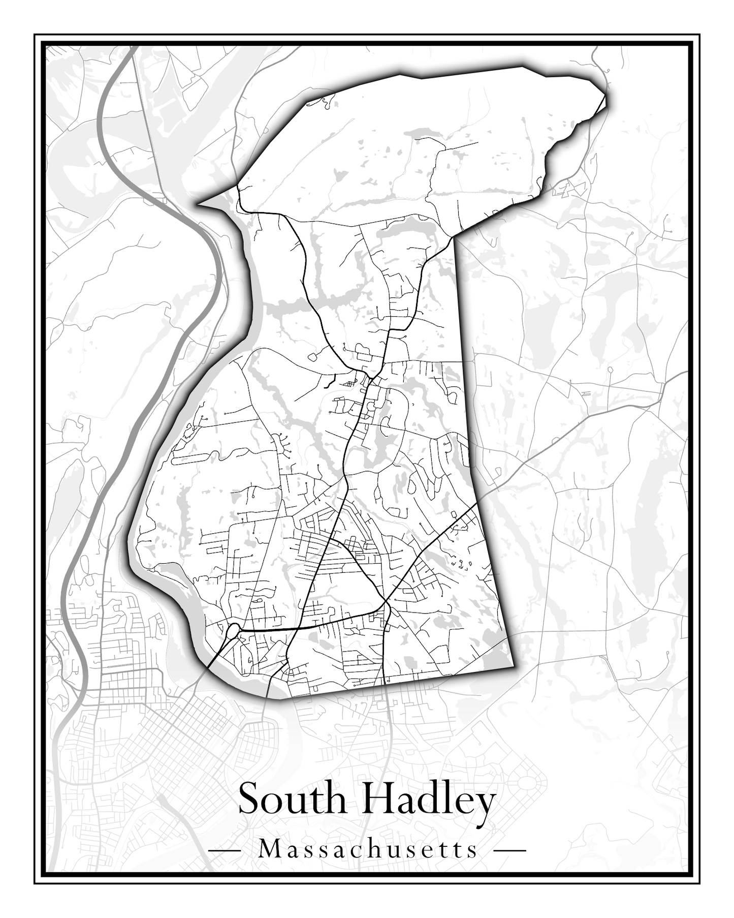 Massachusetts Towns - Street Map (Somerset - Southampton)