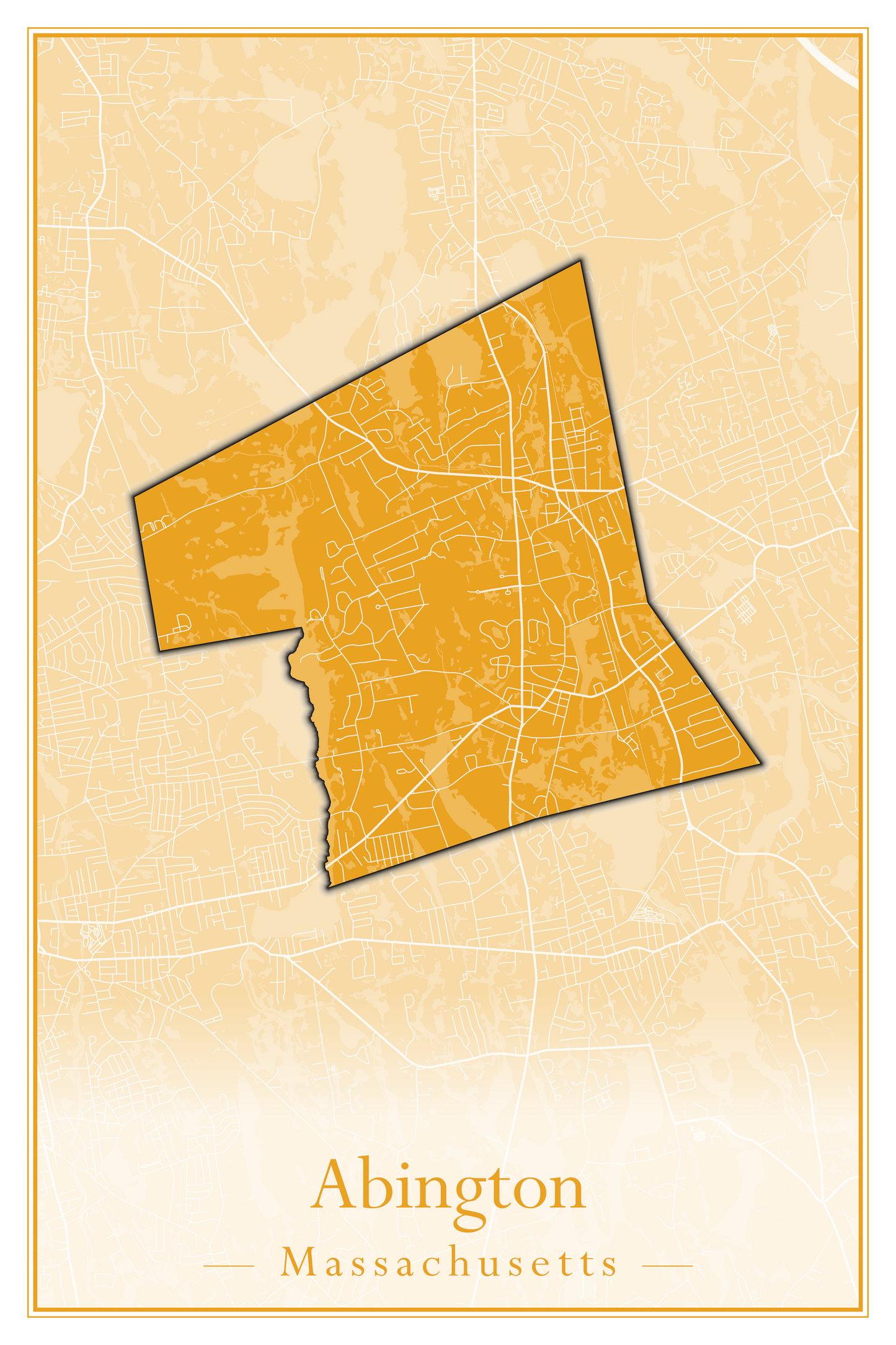 Massachusetts Towns - Street Map (Abington - Adams)