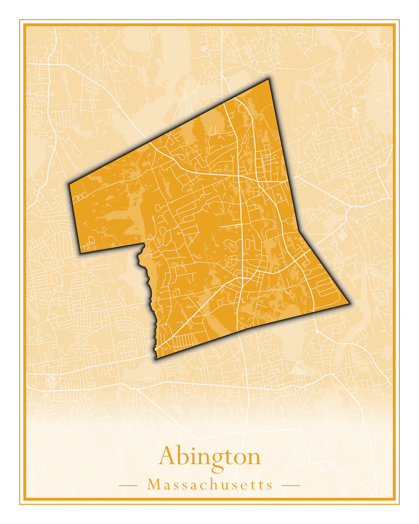 Massachusetts Towns - Street Map (Abington - Adams)