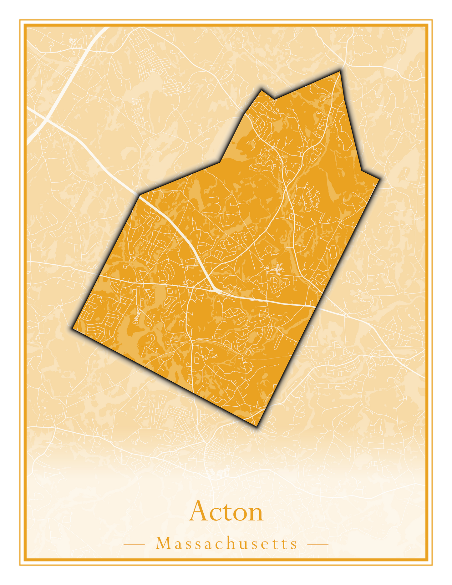 Massachusetts Towns - Street Map (Abington - Adams)